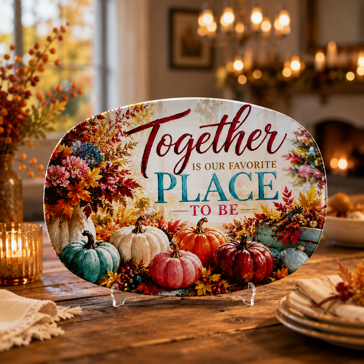 Together Is Our Favorite Place to Be Family Serving Platter