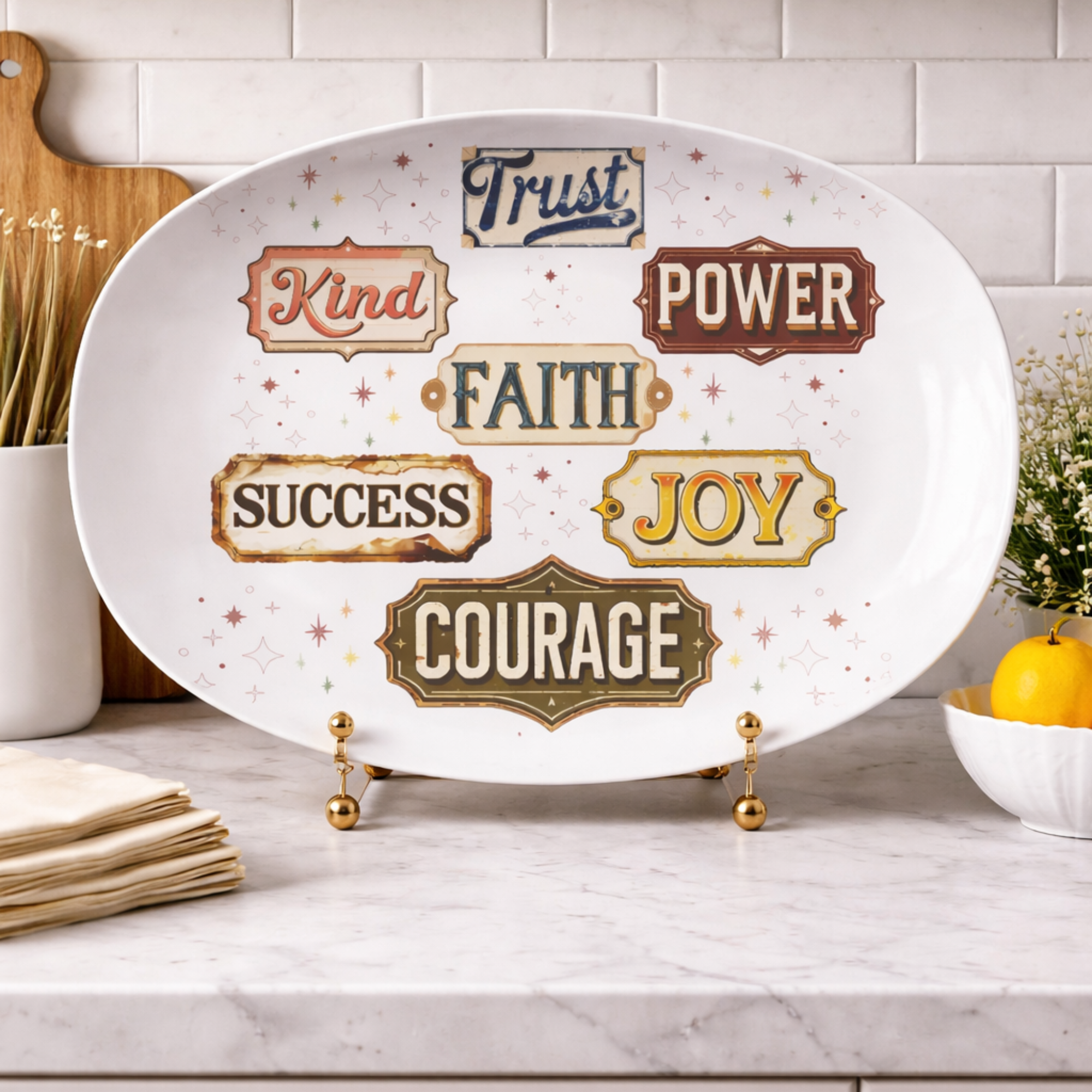 Trust the Journey Inspirational Platter