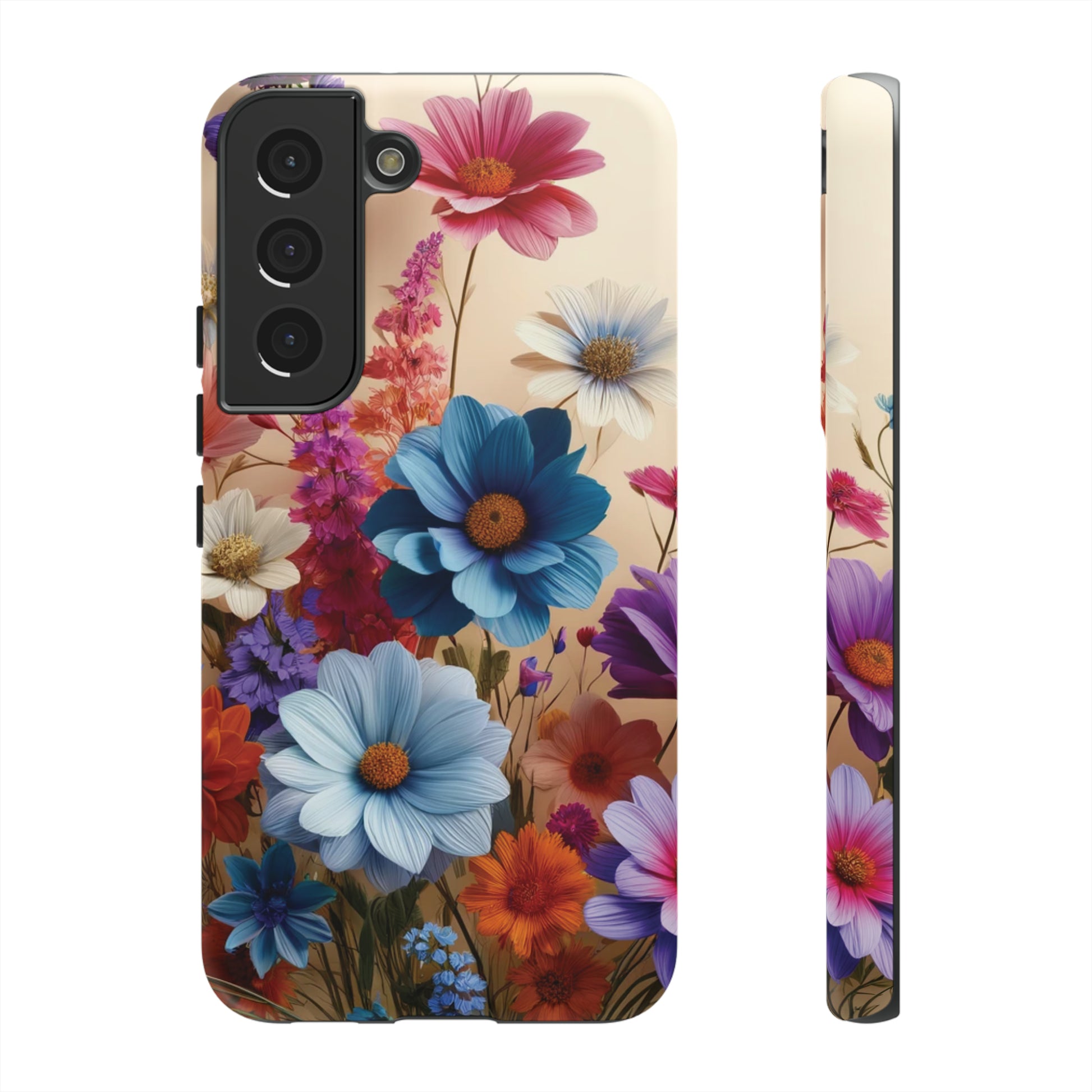 Best Phone Case Floral 3D Illusion Luxury Tough Case Floral Elegant Durable Stylish for Modern Devices iPhone 15, Samsung iPhone Samsung Accessory Gift for Her.