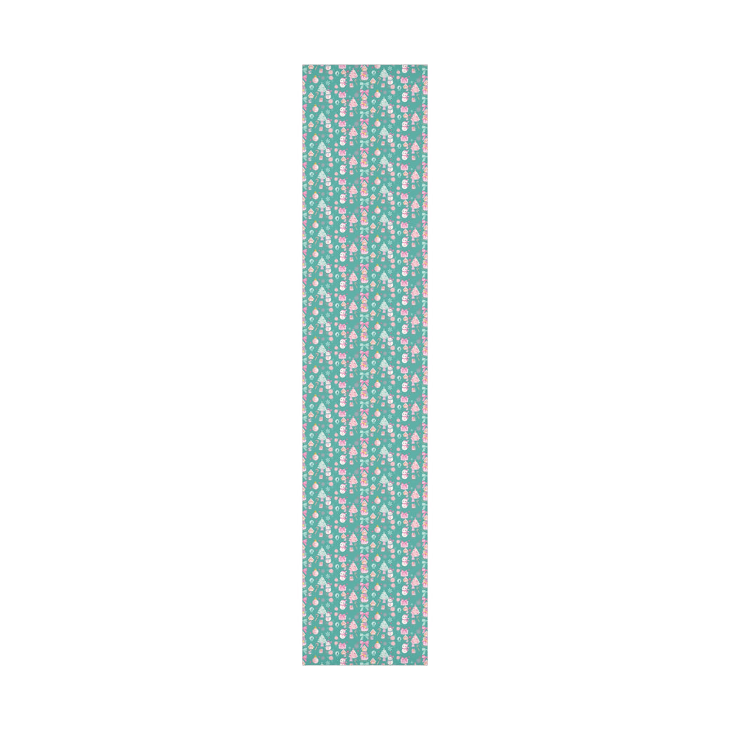 Glam Christmas Wrapping Paper  Pink Turquoise Holiday Gift Wrap, Festive Fun Design for Stylish Presents, 3 Size Options Available Gift Mom
