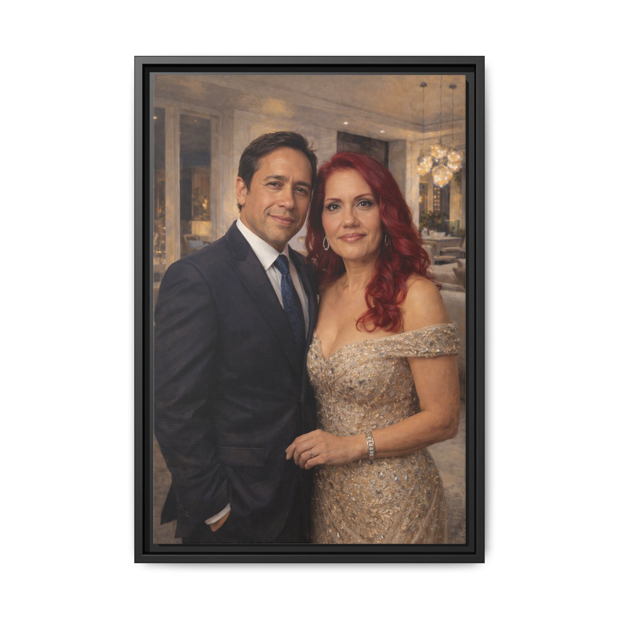 Custom Oil Painting Illusion Canvas – Luxury Portrait Art