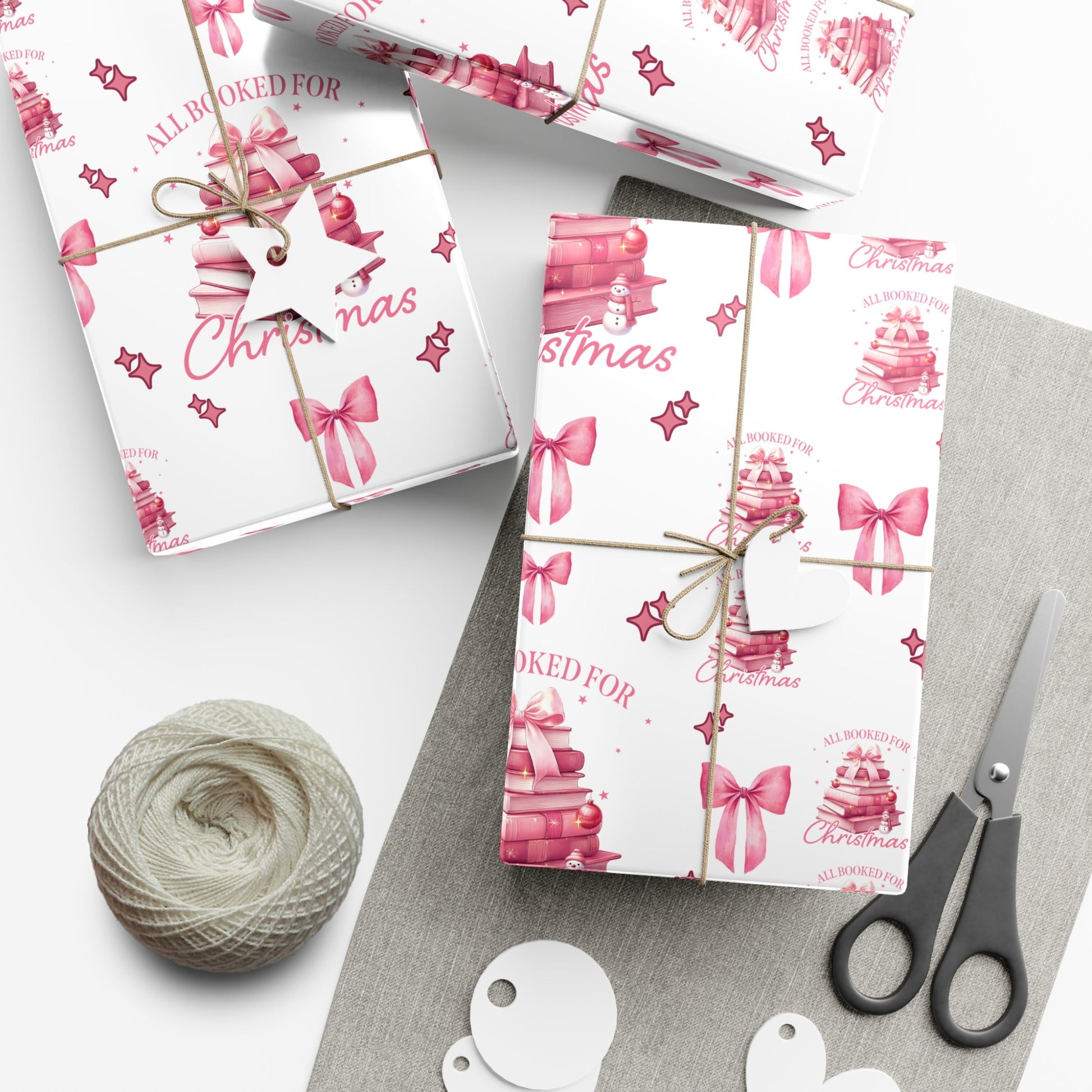 All Booked for Christmas Pink Books & Bows Holiday Edition Perfect for Book Lovers! Celebrate the Joy of Reading with Festive Charm in This Limited Christmas Collection Premium Quality - MRSBYVALLE