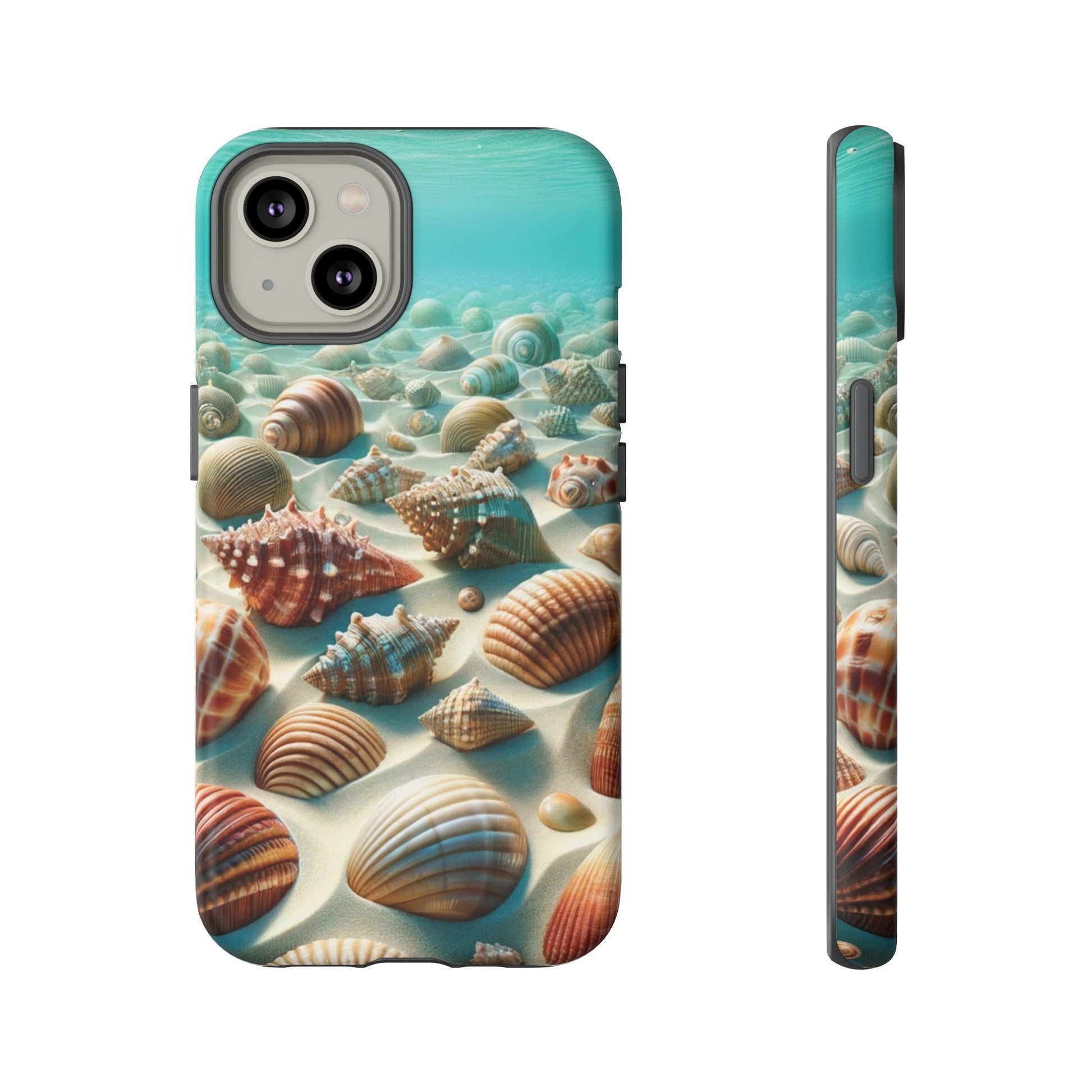 Plush Ocean Bliss Turquoise Seashell Ocean Beach View Protective Phone Case Gift for Her Phone 15, Samsung iPhone Samsung Gift for Her Case iPhone 15, Samsung iPhone Samsung Accessory Gift for Her.