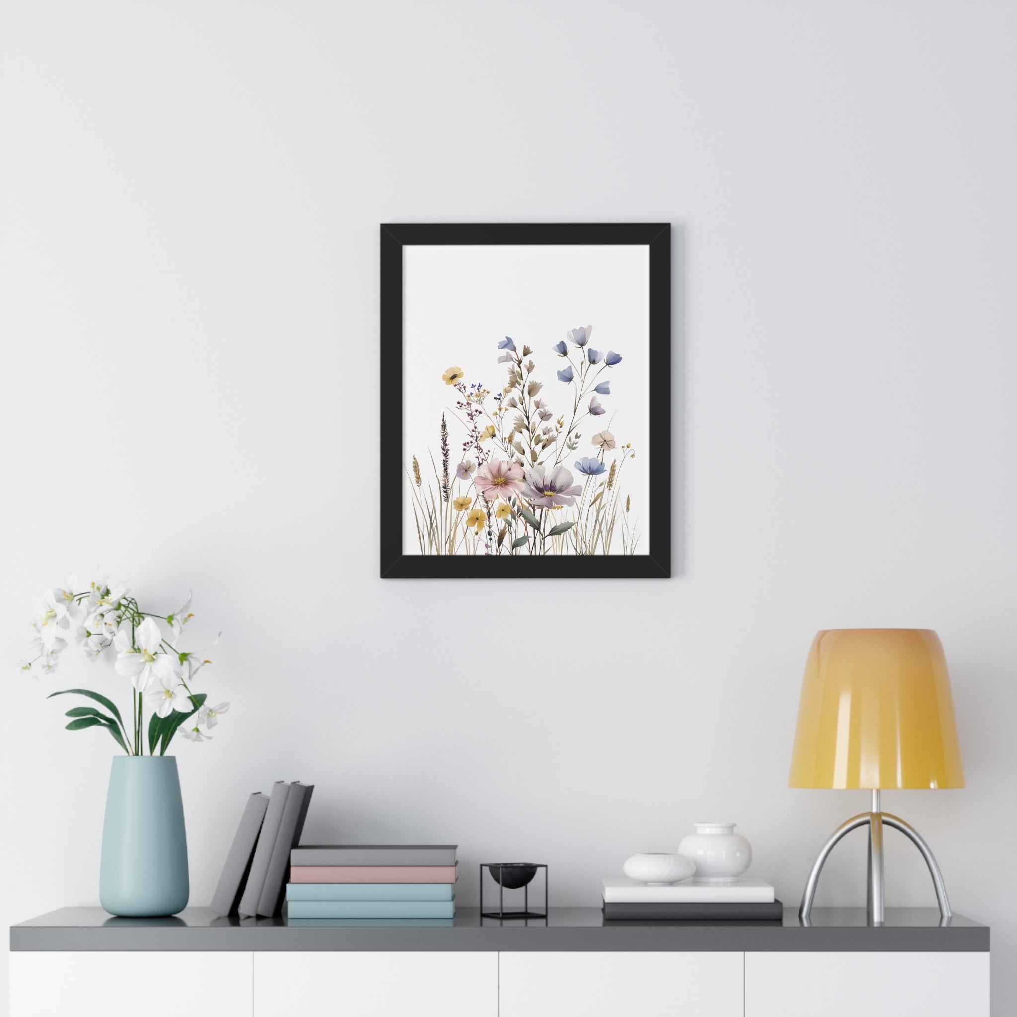 Minimalist Floral Framed Vertical Poster Elegance in Every Stroke Framed Vertical Posters Oil Art Mastery on Archival Matte Paper, Securely Encased in Black, White, or Walnut Frames with Durable Acrylic Protection Ready to Hang  Timelessly Crafted..