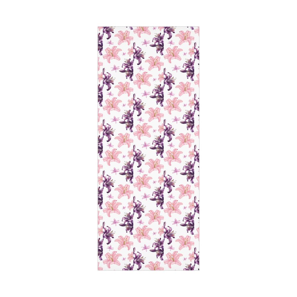 Blooming Tiger Lily Pink and white Wrapping Paper | Cozy Holiday Gift Wrap | Perfect for Christmas Presents, Wedding Celebrations, and Winter Wonderland Themes Christmas - MRSBYVALLE