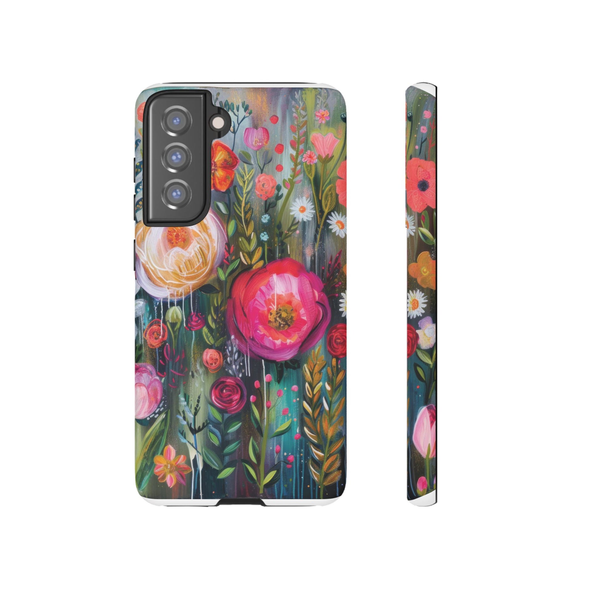 Watercolor Boho Floral Phone Case for iPhone 16 15 14 13 12  21 23 Samsung, and Pixel | Stylish Protective Cover Gift for Her Perfect for Floral Lover