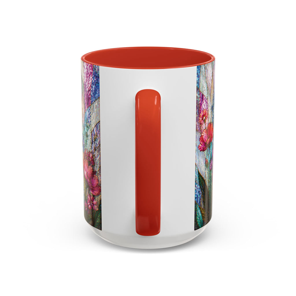 Wildflower Watercolor Coffee Mug Vibrant Wildflower Accent 11/15oz Stain Glass Illusion