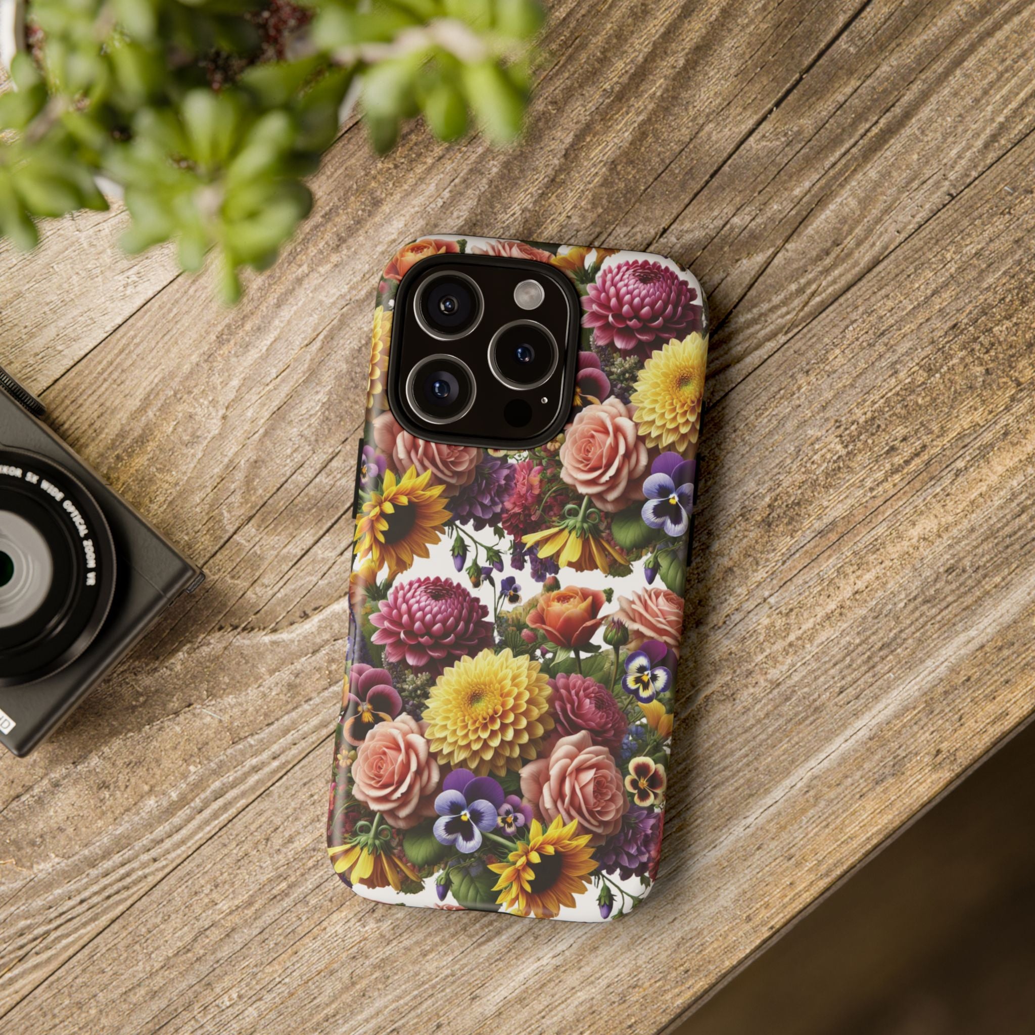 Floral Fall Phone Case for iPhone 16 15 14 13 12  21 23 Samsung, and Pixel | Stylish Protective Cover Gift for Her Perfect for Floral Lover