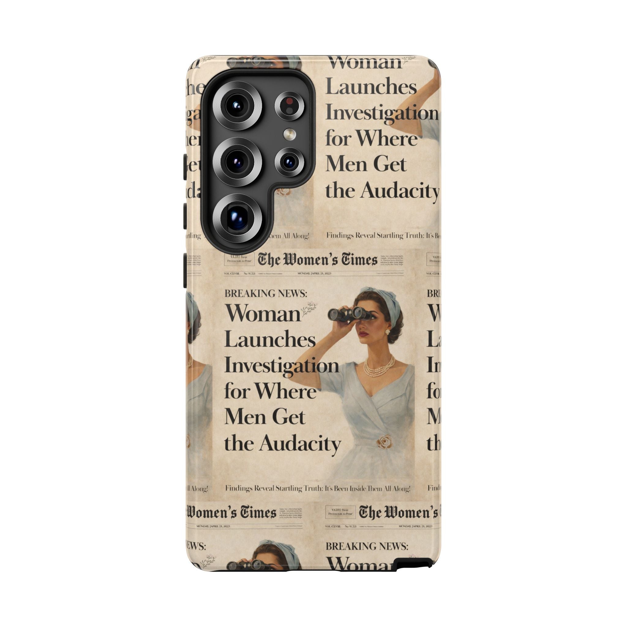 Funny Vintage Sarcastic Women Phone Case | Retro Sarcasm Text Design