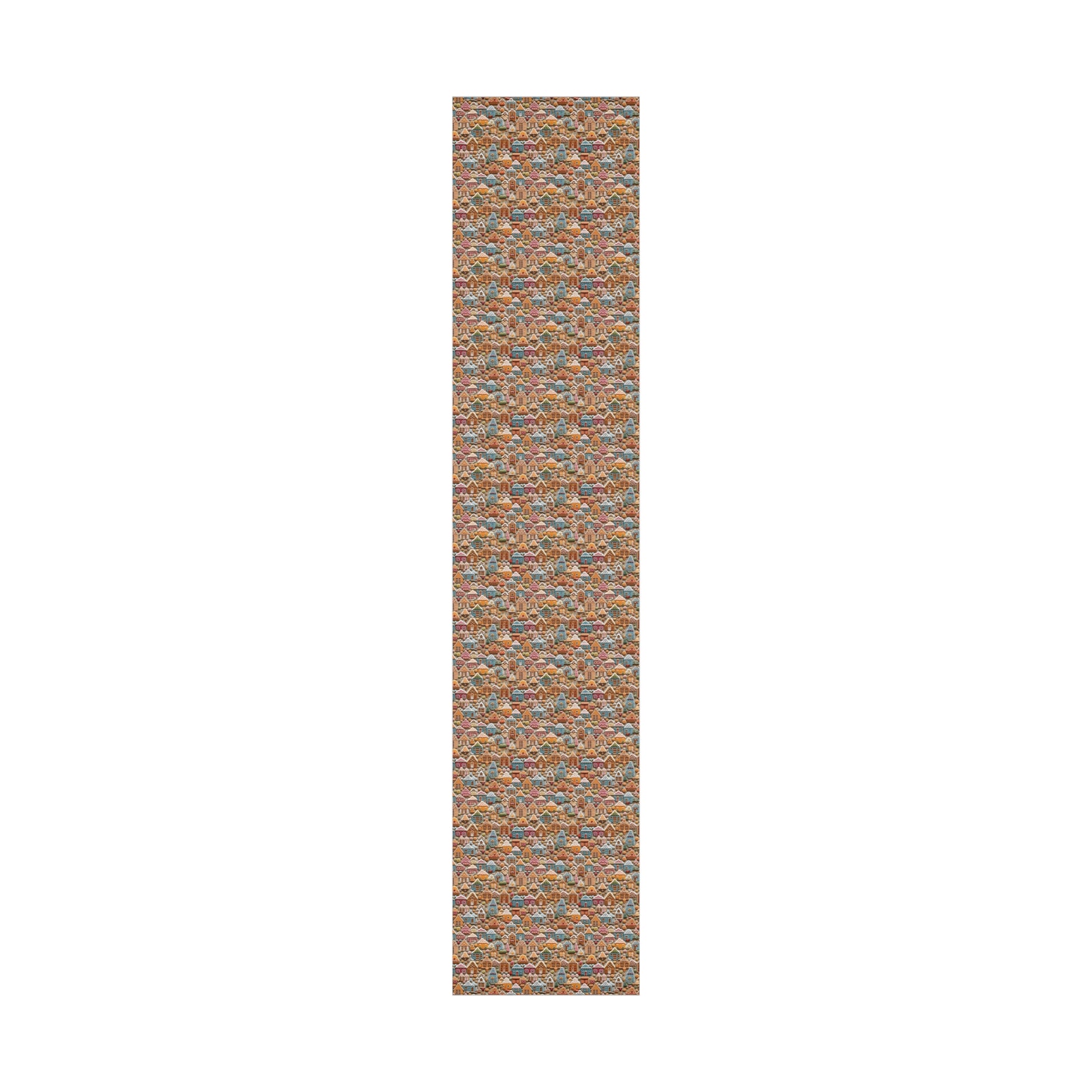 Colorful Gingerbread House Wrapping Paper - Festive Holiday Design, Premium Quality, 100% Recyclable, Perfect for Christmas Gifts and Special Occasions - MRSBYVALLE