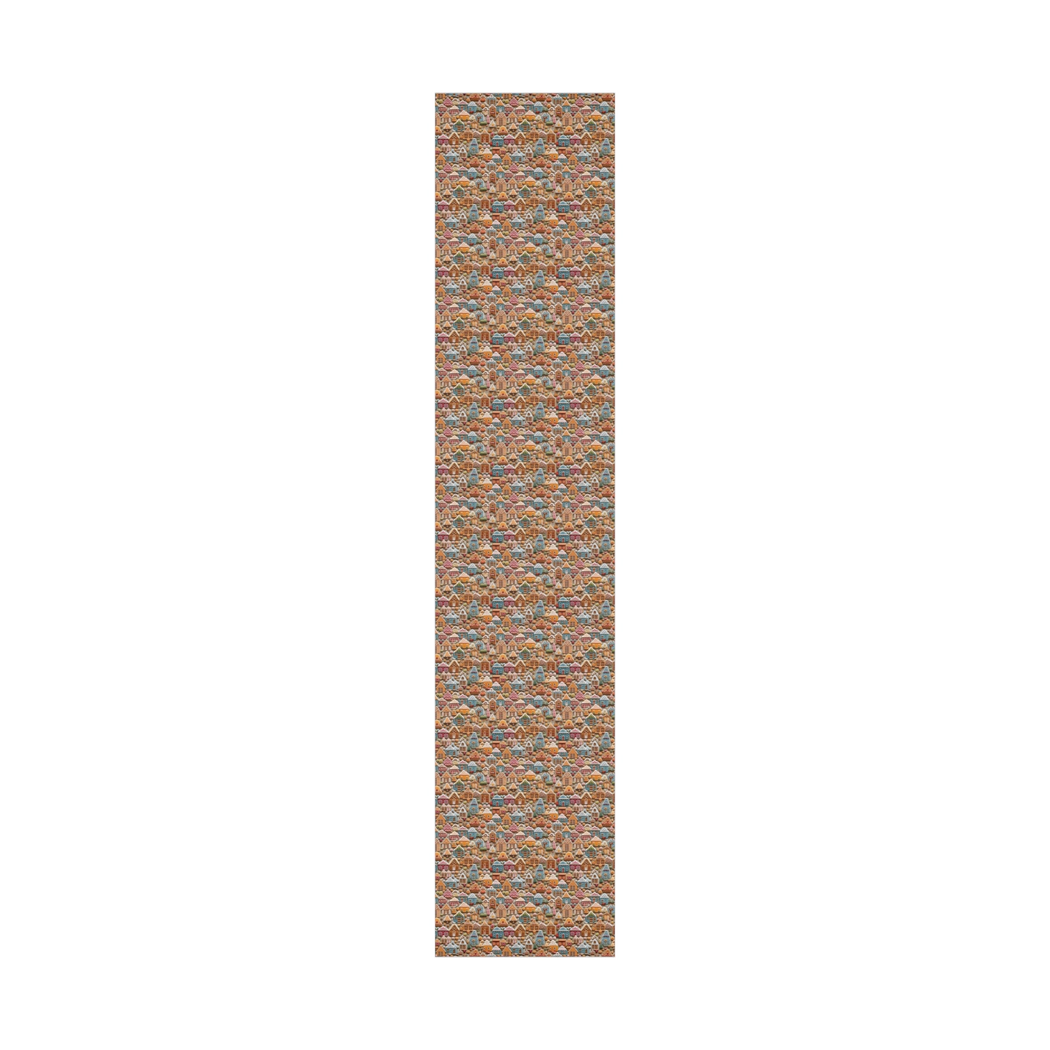 Colorful Gingerbread House Wrapping Paper - Festive Holiday Design, Premium Quality, 100% Recyclable, Perfect for Christmas Gifts and Special Occasions - MRSBYVALLE