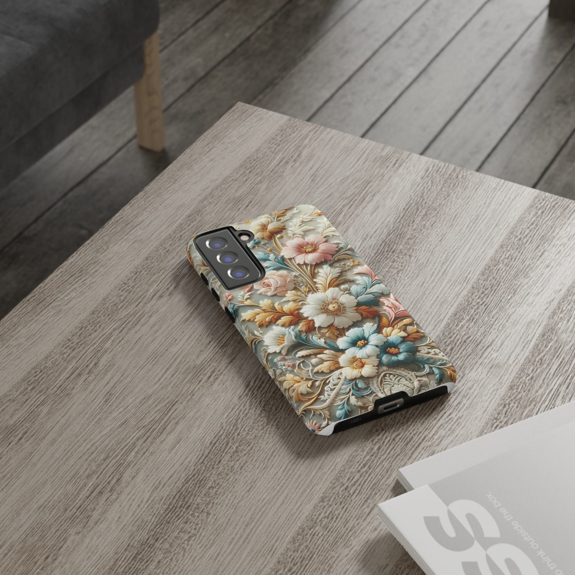 3D Elegant Faux Flowers Phone Case Stylish & Durable for iPhone Samsung Gift iPhone 15, 14, 13 Samsung Pixel Gift for Mom Accessory Gift for Her
