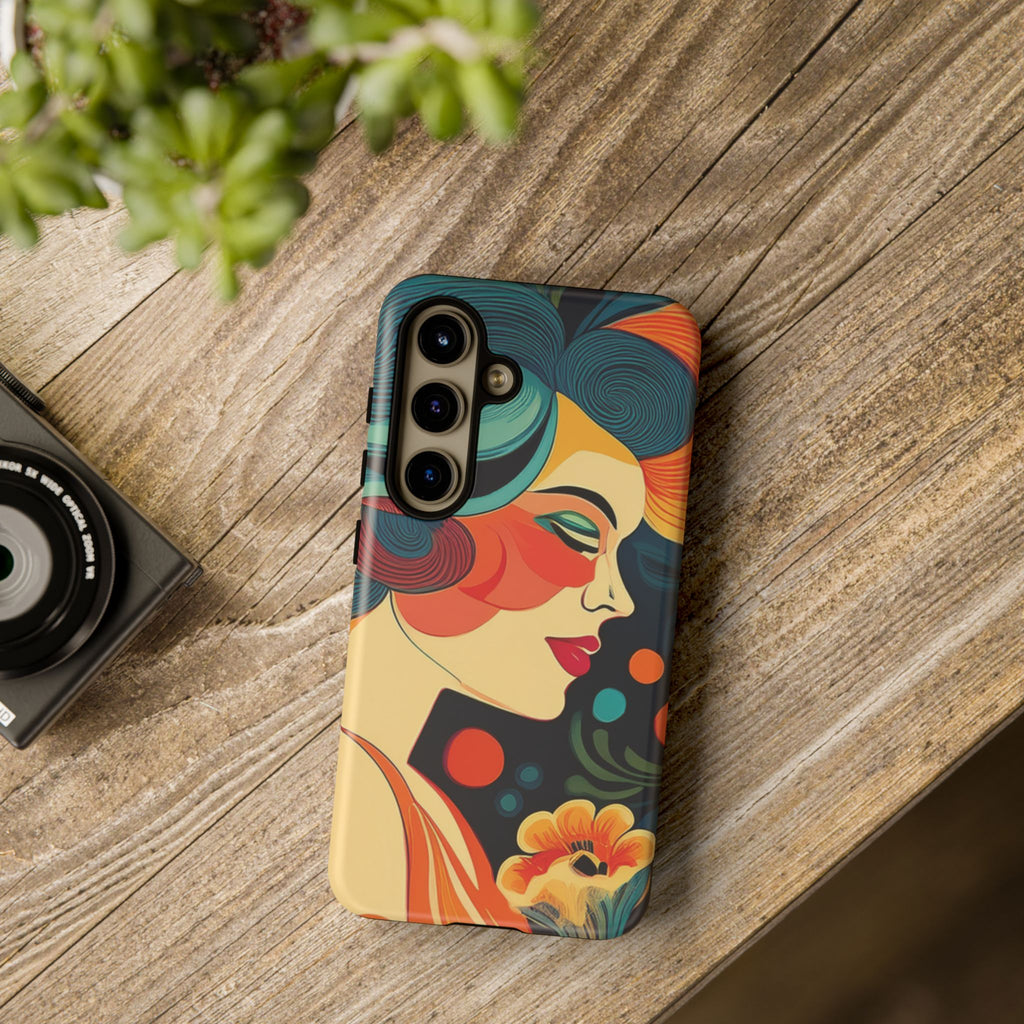 Coque de Téléphone Esthétique Années 50 Rétro Design d'Inspiration Vintage aux Couleurs Pastel Housse Style Mid-Century pour Modèles iPhone et Samsung Galaxy