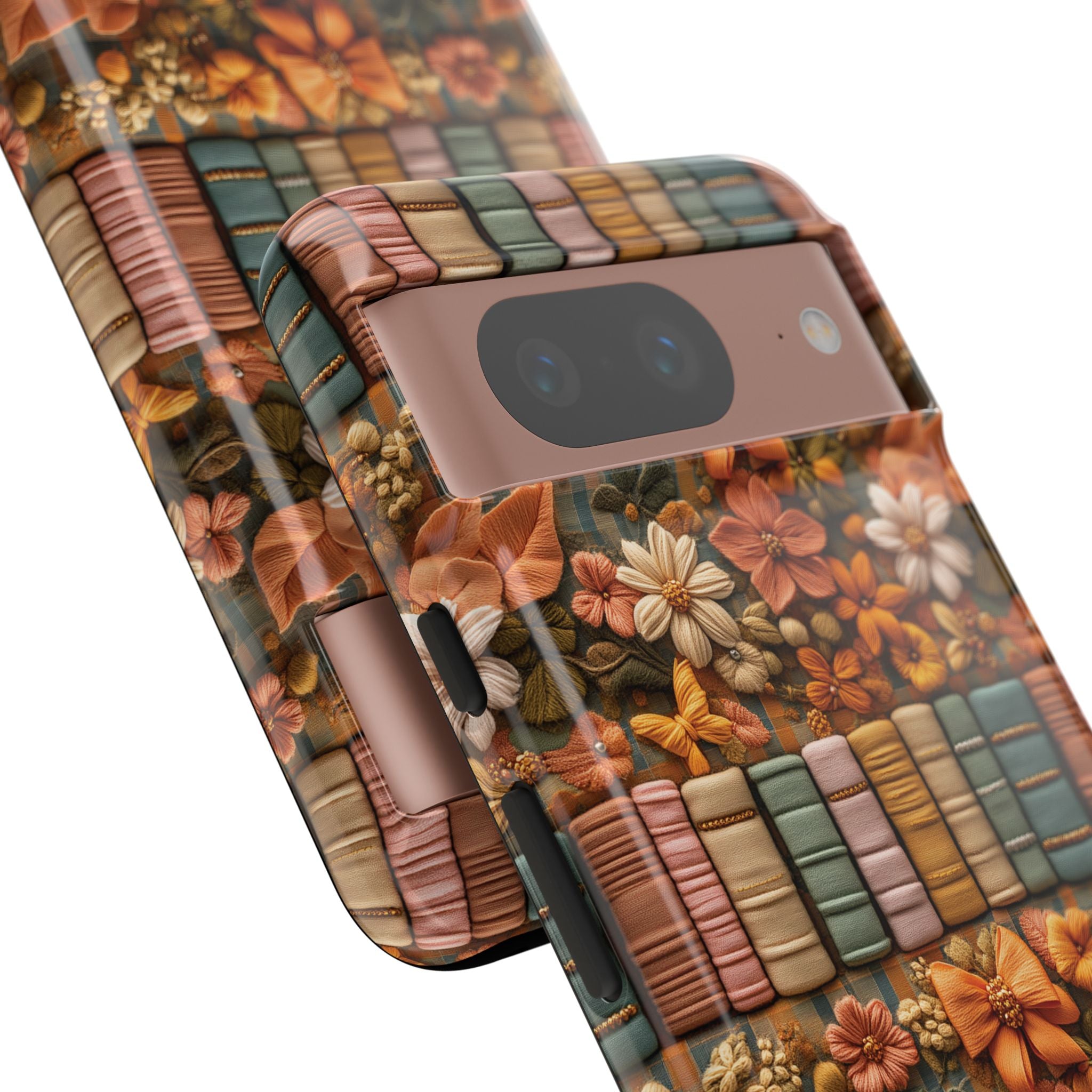 3D Illusion Boho Floral and Books Phone Case Gift for Her Phone 15, Samsung iPhone Samsung Gift for Her Case iPhone 15, Samsung iPhone Samsung Accessory Gift for Her
