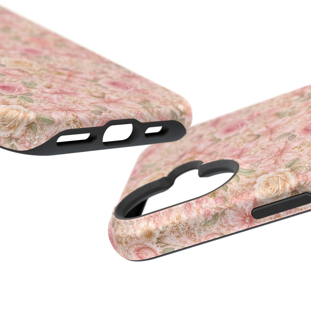 Floral Rose Pattern Magnetic Impact-Resistant Phone Case iPhone and Samsung