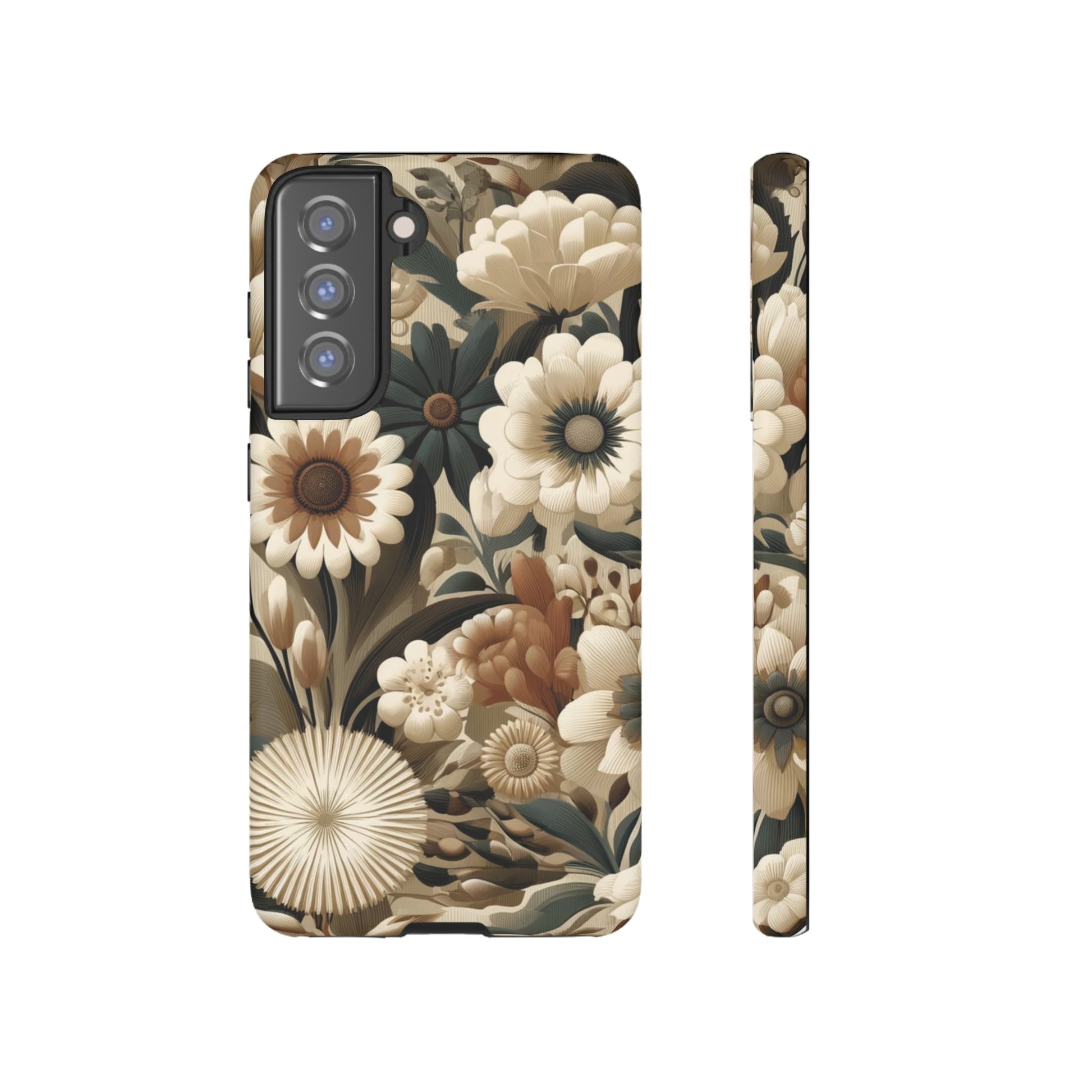 Mid-century Modern Floral Phone Case Durable for iPhone Samsung Gift iPhone 15, 14, 13 Samsung Pixel Gift for Mom Accessory Gift for Her
