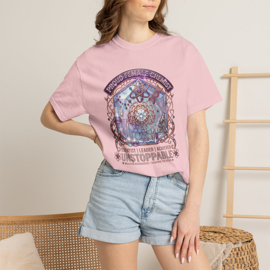 T-Shirt 'Unstoppable' Scientist Leader Achiever Graphic Tee Proud Chemist. Scientist. Leader. Unstoppable. STEM Graphic Tee