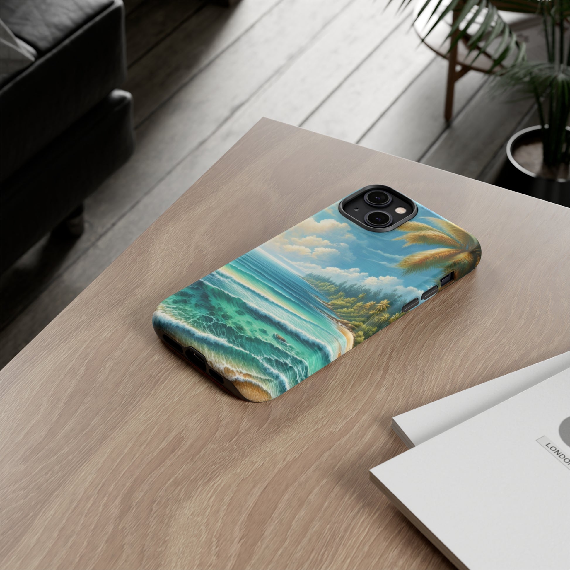 Coastal Serenity Ocean Beach View Protective Phone Case Gift for Her Phone 15, Samsung iPhone Samsung Gift for Her Case iPhone 15, Samsung iPhone Samsung Accessory Gift for Her.
