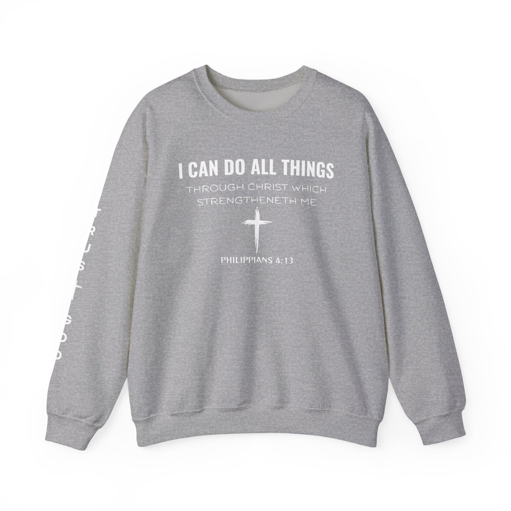 Inspirational Quote Sweatshirt, Unisex Crewneck, Faith Apparel, Perfect Gift for Christians, Cozy Everyday Wear, Bible Verse Design