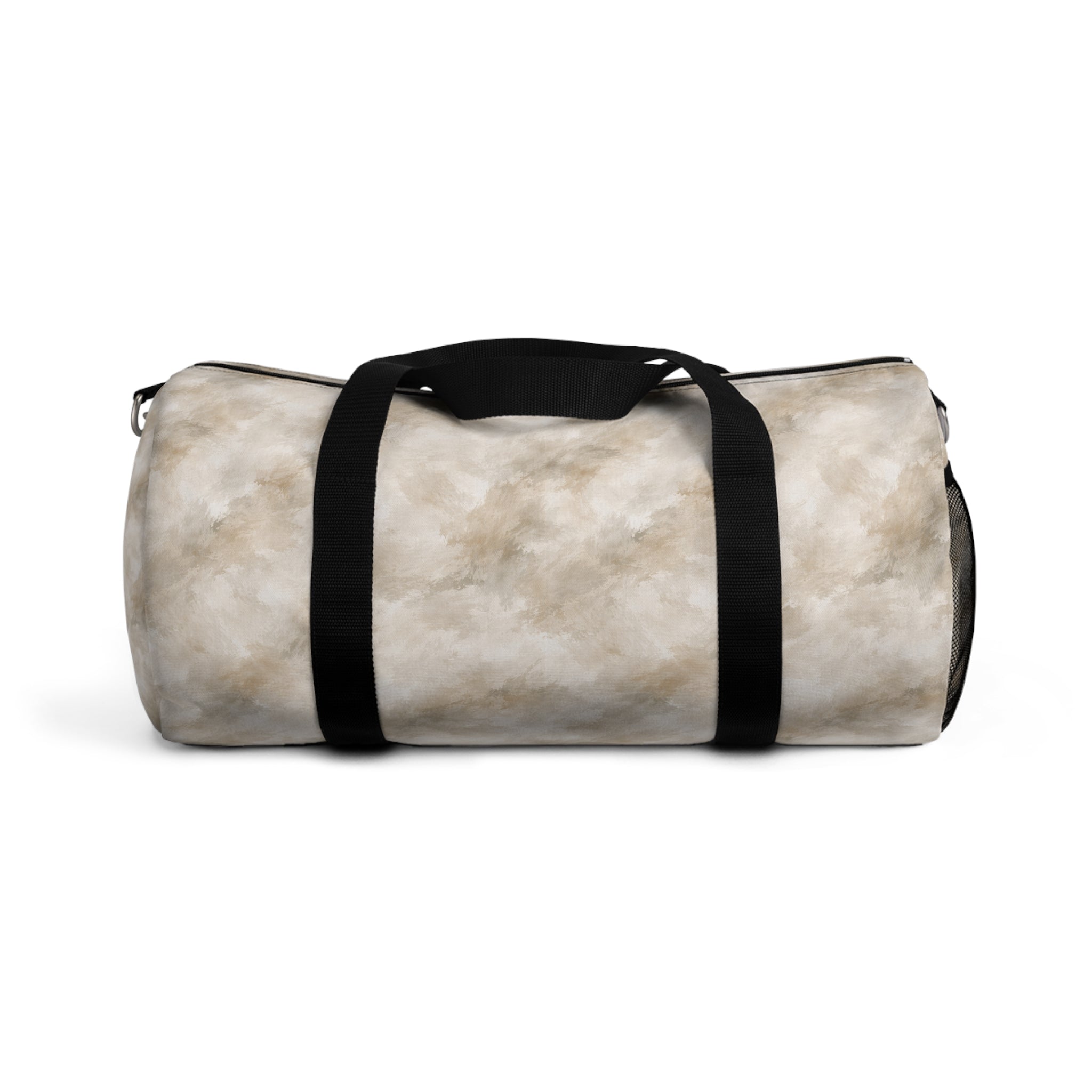Neutral Marble Print Duffel Bag — Travel Gym Weekend Tote
