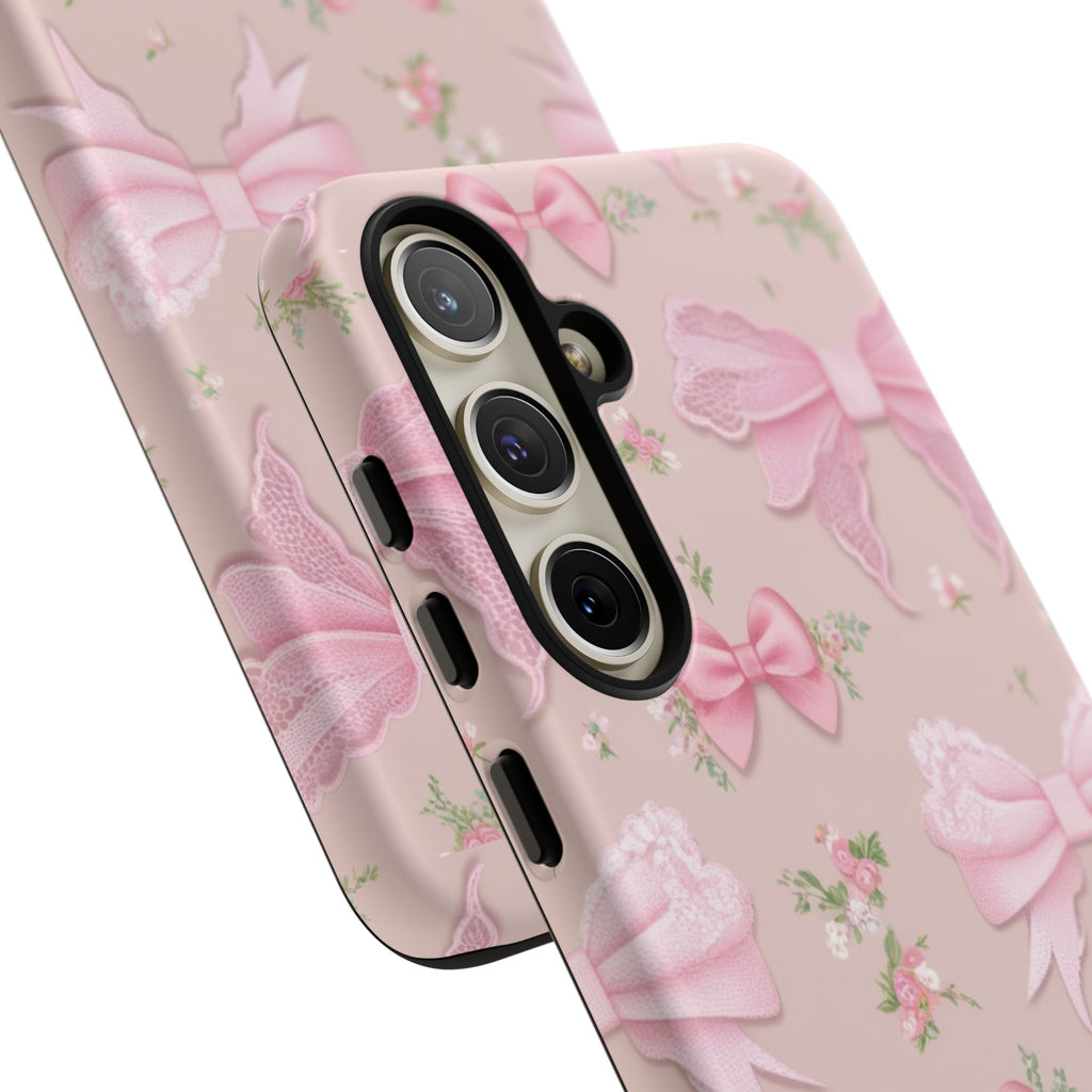 Luxury Pink Bow Phone Case – Cute & Protective Cover for iPhone & Samsung Gift for Her