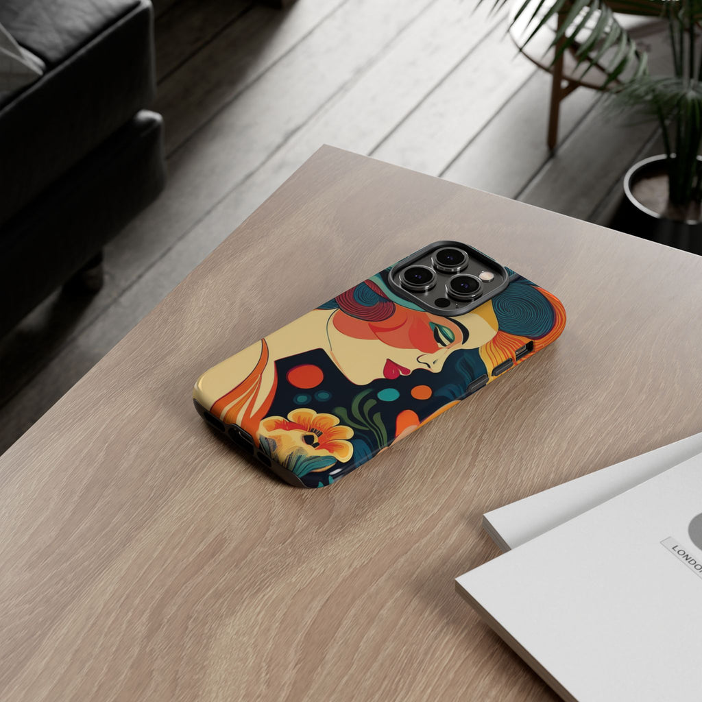 Coque de Téléphone Esthétique Années 50 Rétro Design d'Inspiration Vintage aux Couleurs Pastel Housse Style Mid-Century pour Modèles iPhone et Samsung Galaxy
