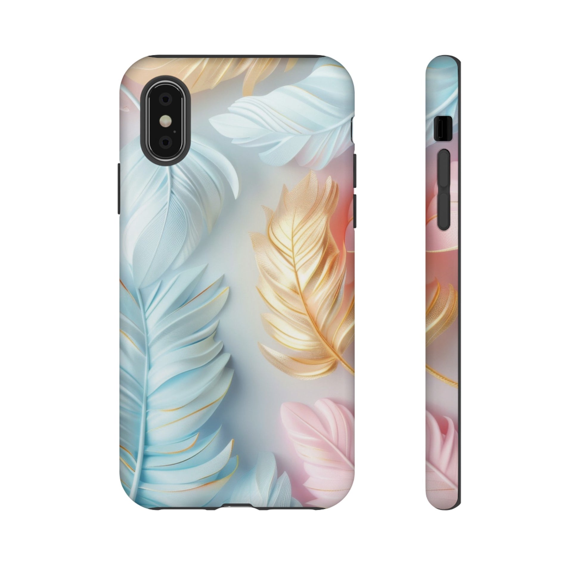 Pastel Feathers Protective Phone Case Gift for Her Phone 15, Samsung iPhone Samsung Gift for Her Case iPhone 15, Samsung iPhone Samsung Accessory Gift for Her