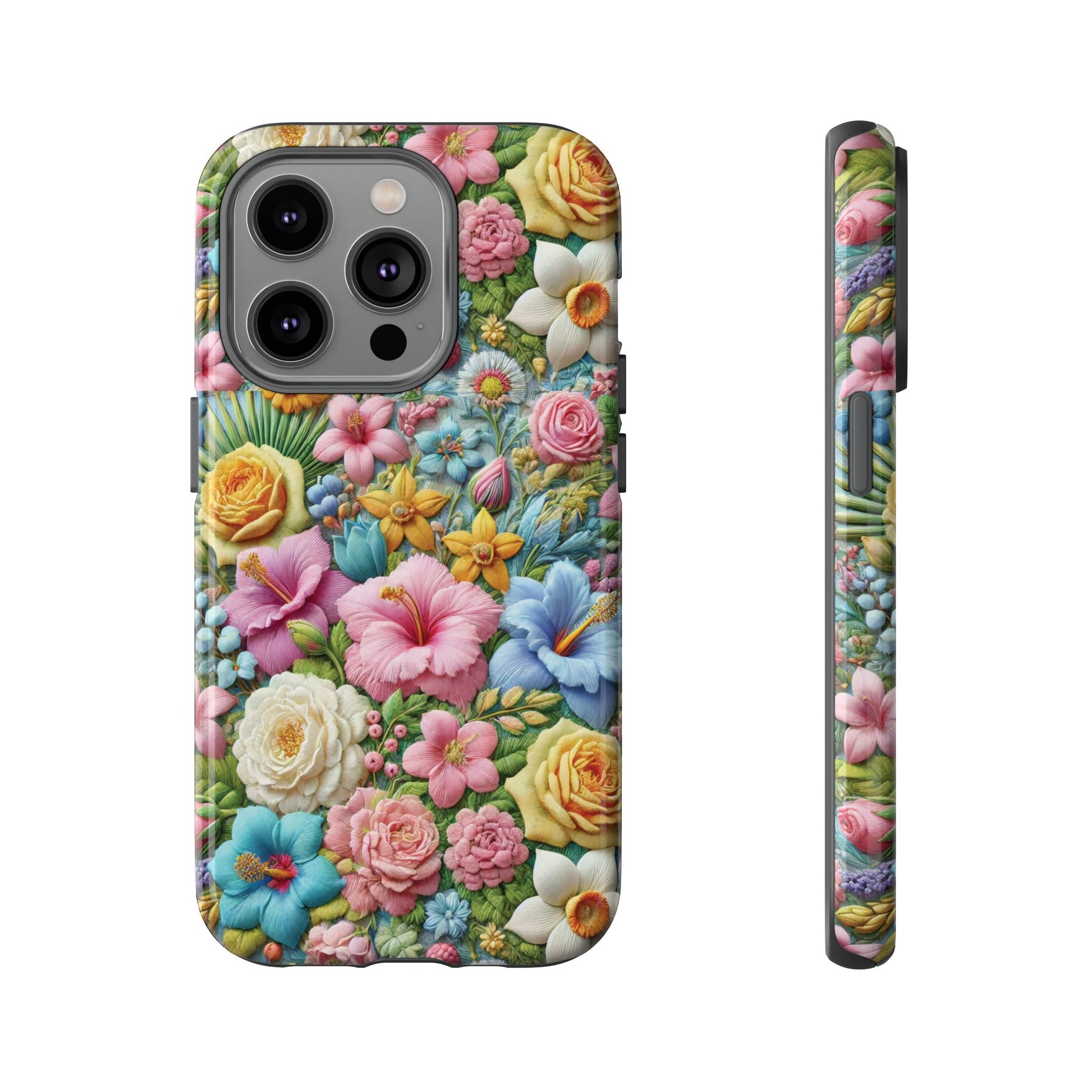 Elegant Pastel Flower Phone Case – Beautiful Floral Design, Durable Protection for Your Device, Stylish and Lightweight, Perfect Gift for Flower Lovers
