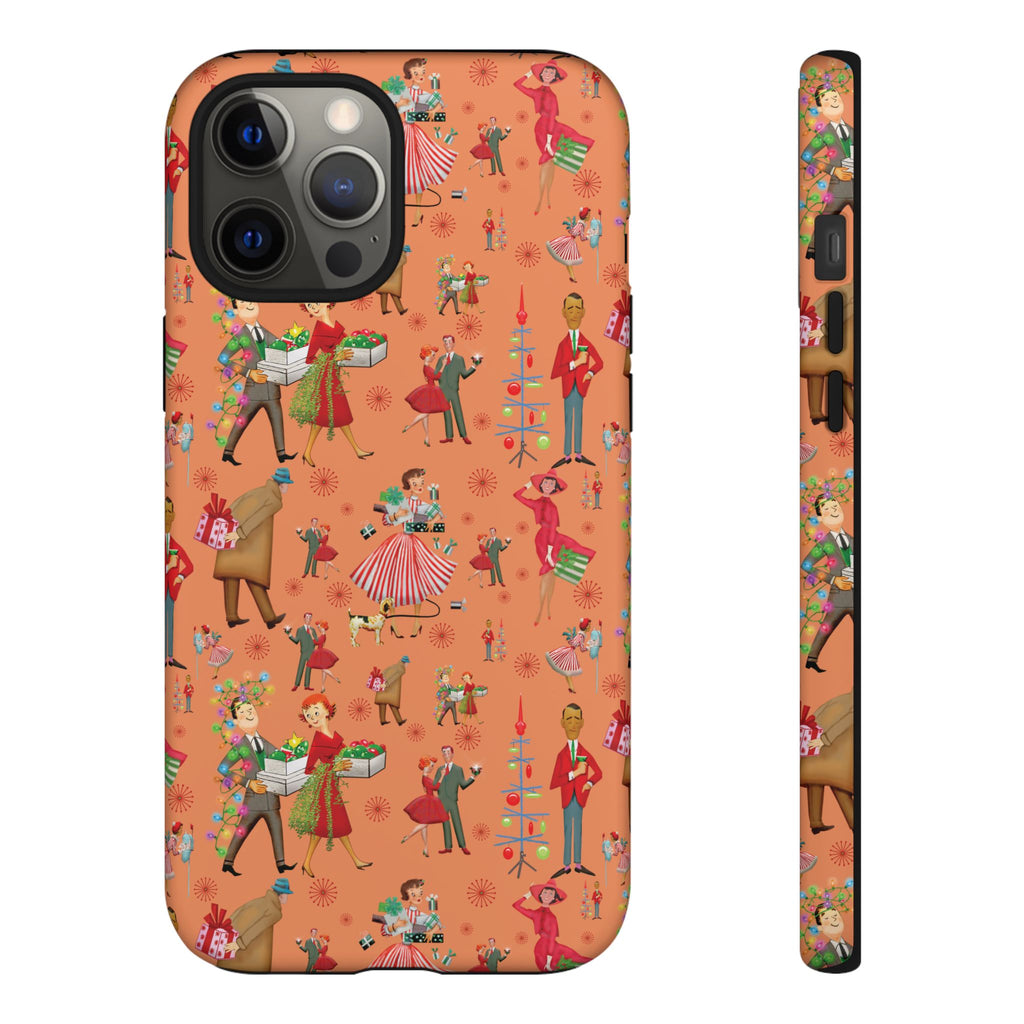 Retro Christmas 50s Phone Case Unique Holiday Protection for Your Device | Stylish & Durable Cover Gift for Her Phone 17, 16, 15, Samsung iPhone Accessory Gift for Her