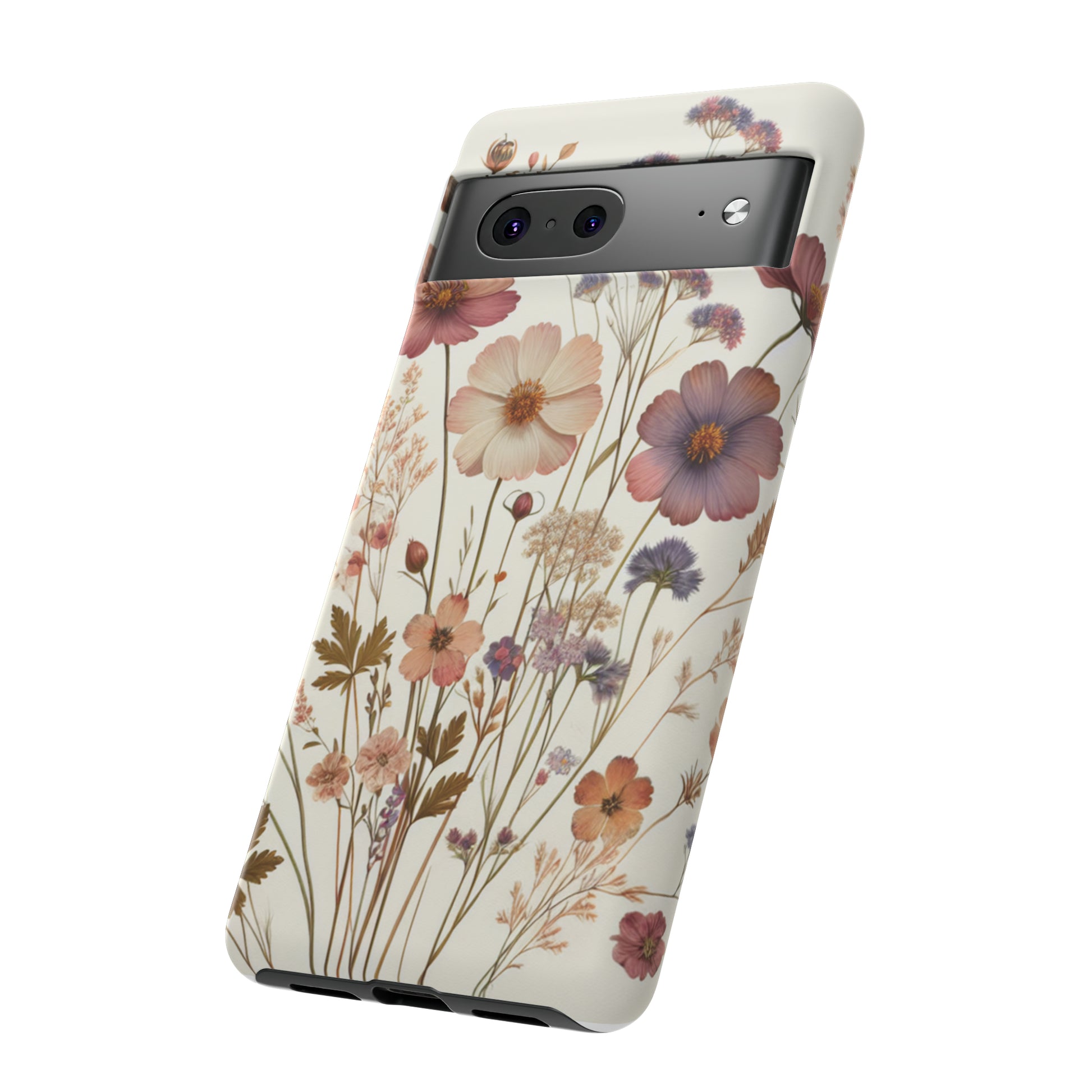 Wildflower Boho Luxury Phone Tough Case Floral Elegant Durable Stylish for Modern Devices iPhone 15, Samsung iPhone Samsung Accessory Gift for Her.