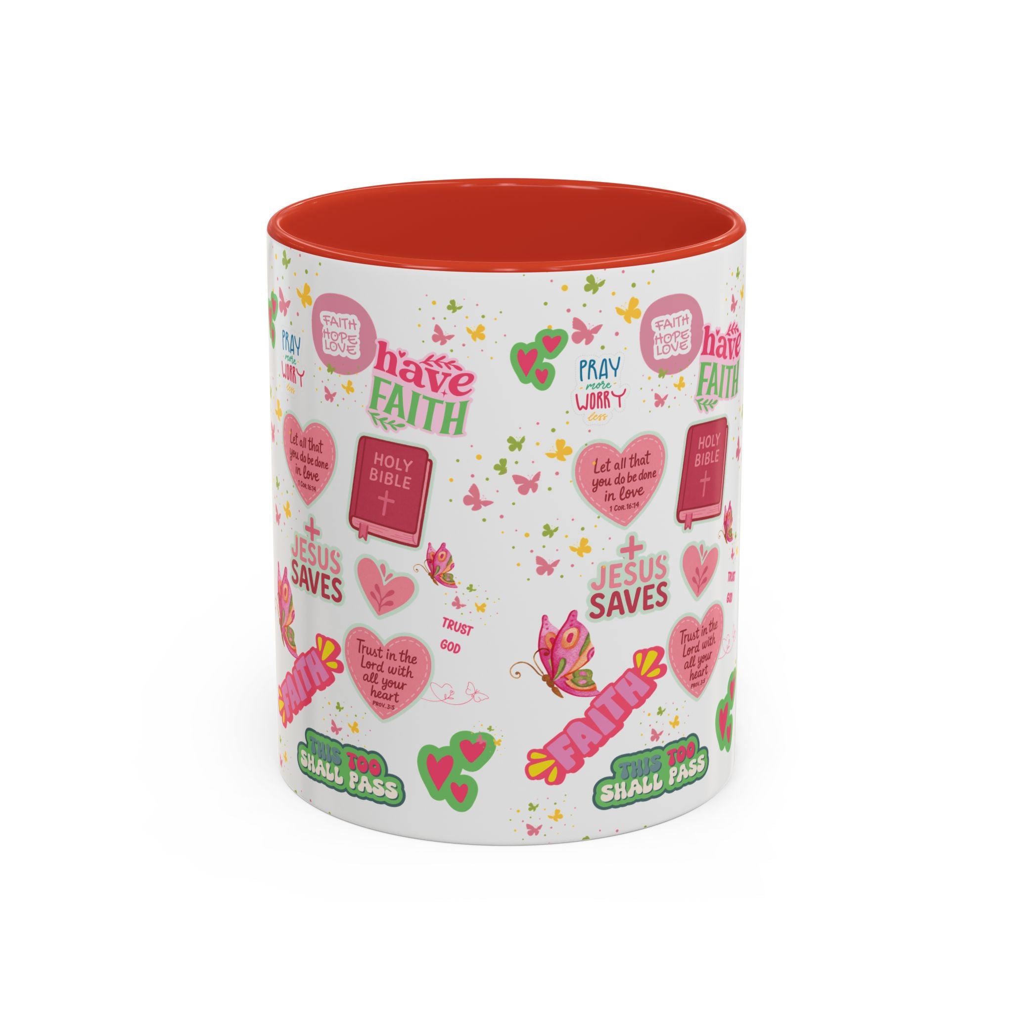 Commencez votre journée avec la foi | Mug chrétien avec verset biblique | Cadeau inspirant pour chrétiens | Mug à café en céramique 325 ml et 443 ml Matins de printemps douillets