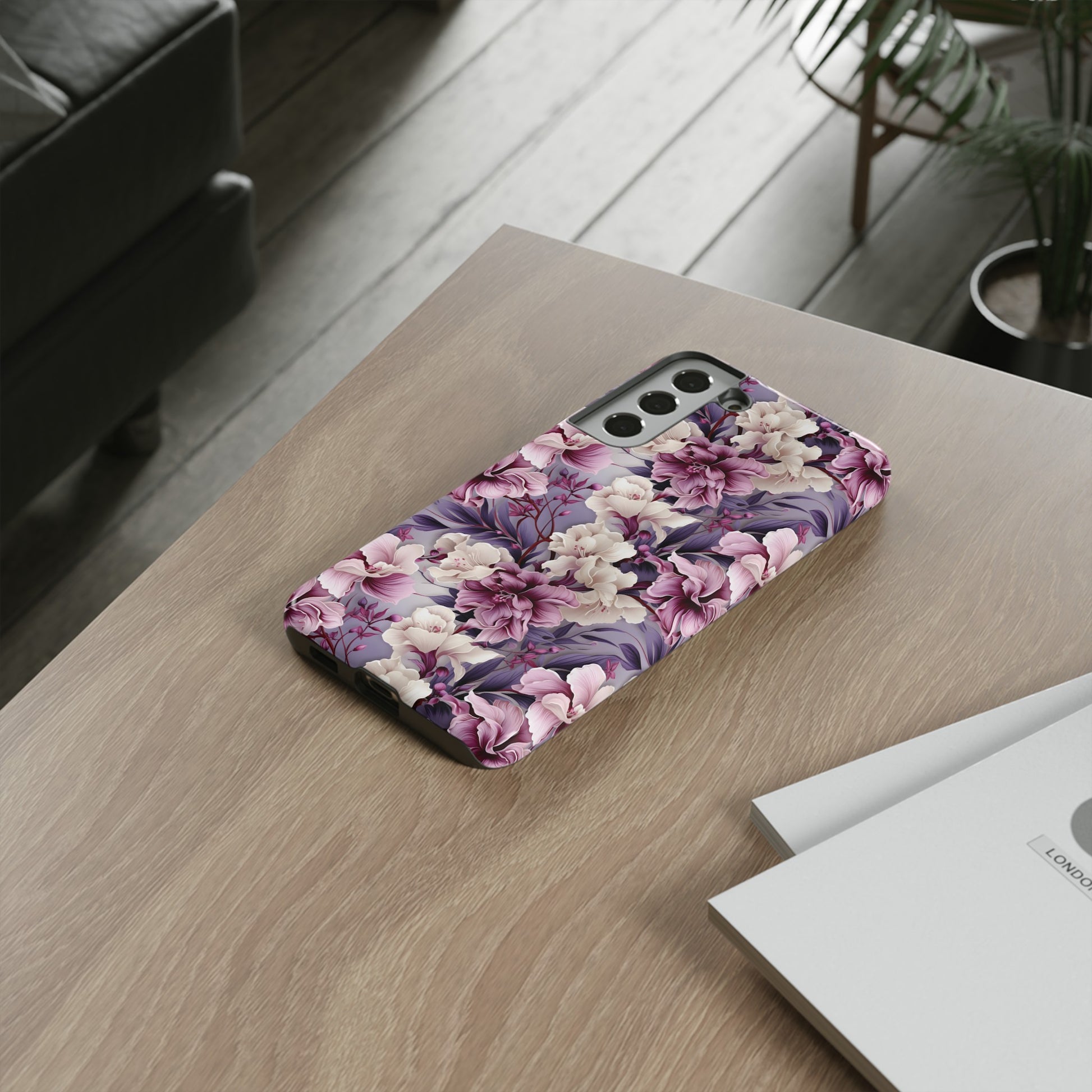 Lavender Flowers Protective Phone Case Gift for Her Phone 15, Samsung iPhone Samsung Gift for Her Case iPhone 15, Samsung