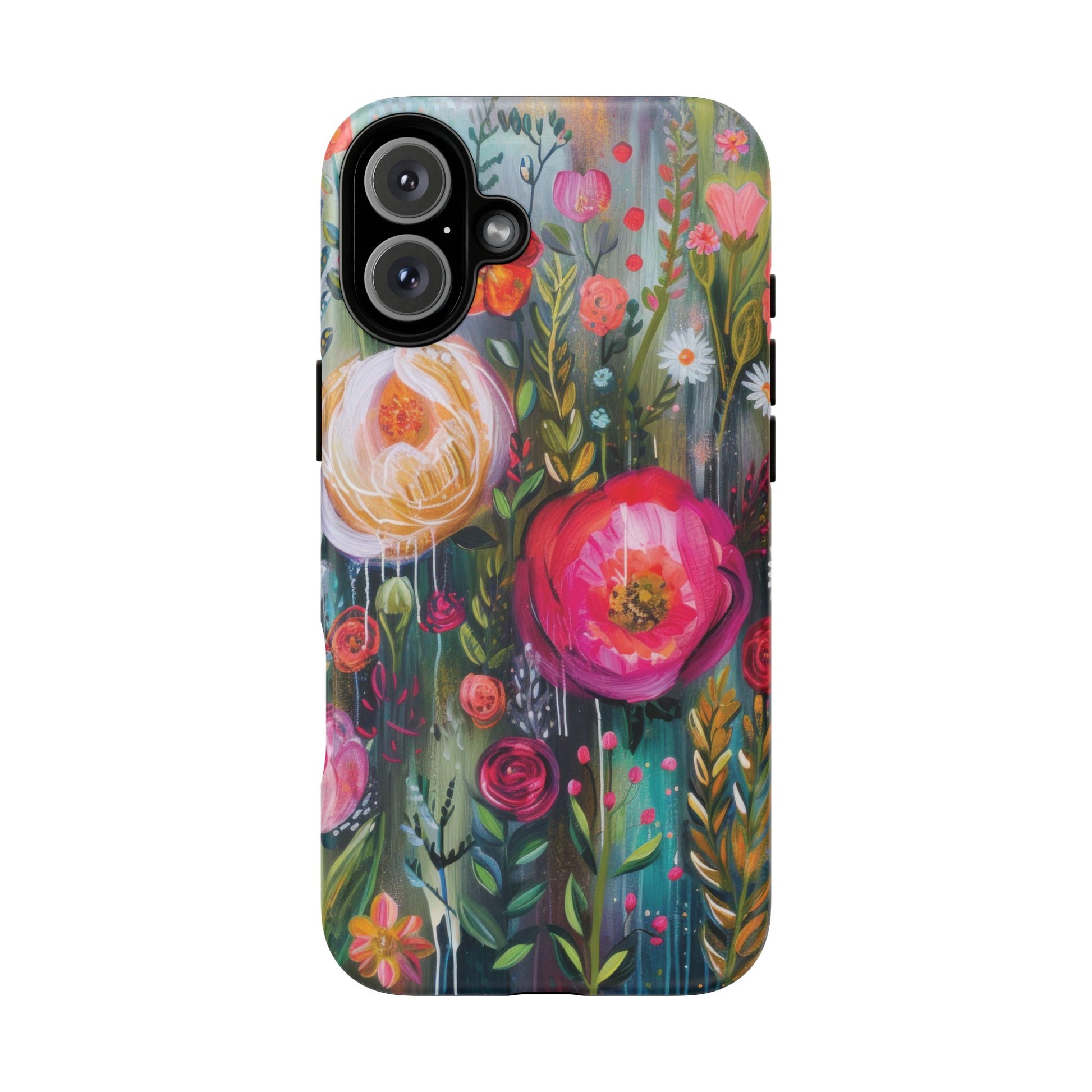Watercolor Boho Floral Phone Case for iPhone 16 15 14 13 12  21 23 Samsung, and Pixel | Stylish Protective Cover Gift for Her Perfect for Floral Lover