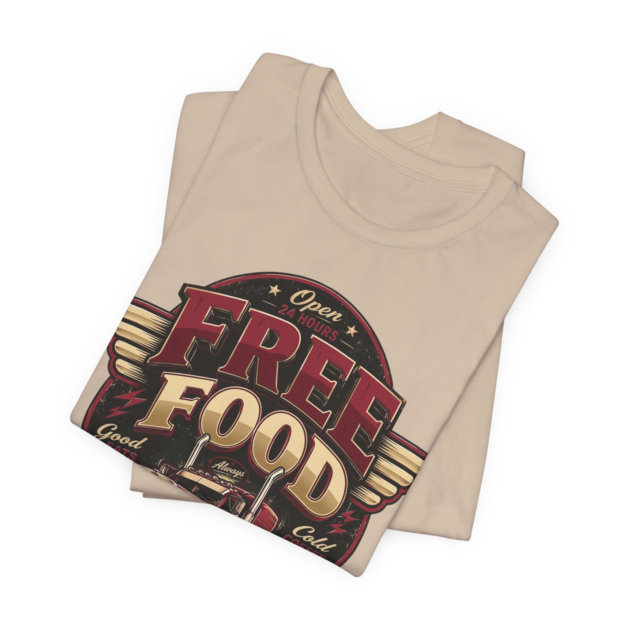 Funny "Free Food" Food Truck T-Shirt Perfect for Dad or Husband