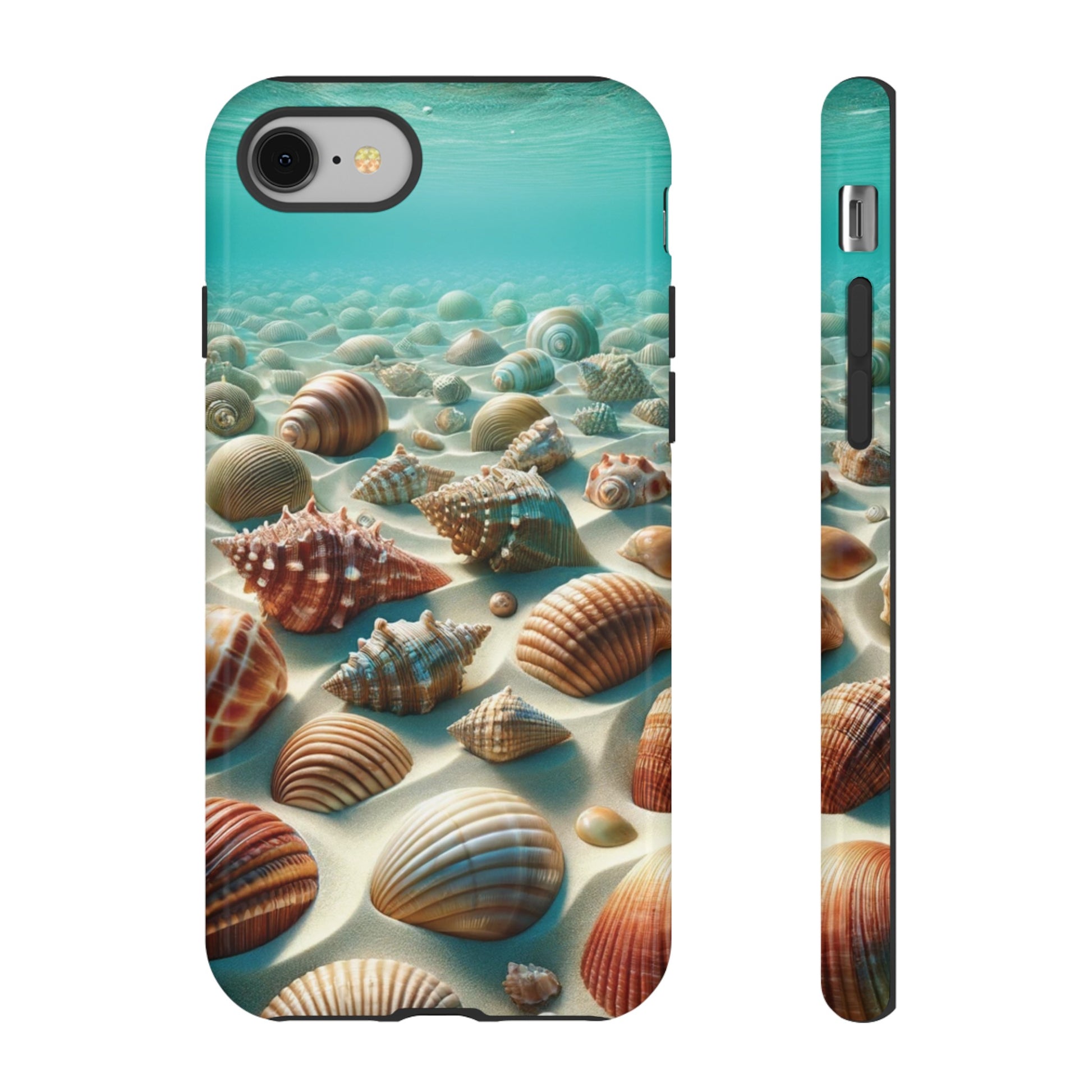 Plush Ocean Bliss Turquoise Seashell Ocean Beach View Protective Phone Case Gift for Her Phone 15, Samsung iPhone Samsung Gift for Her Case iPhone 15, Samsung iPhone Samsung Accessory Gift for Her.