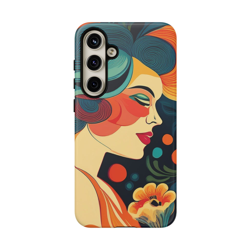 Coque de Téléphone Esthétique Années 50 Rétro Design d'Inspiration Vintage aux Couleurs Pastel Housse Style Mid-Century pour Modèles iPhone et Samsung Galaxy