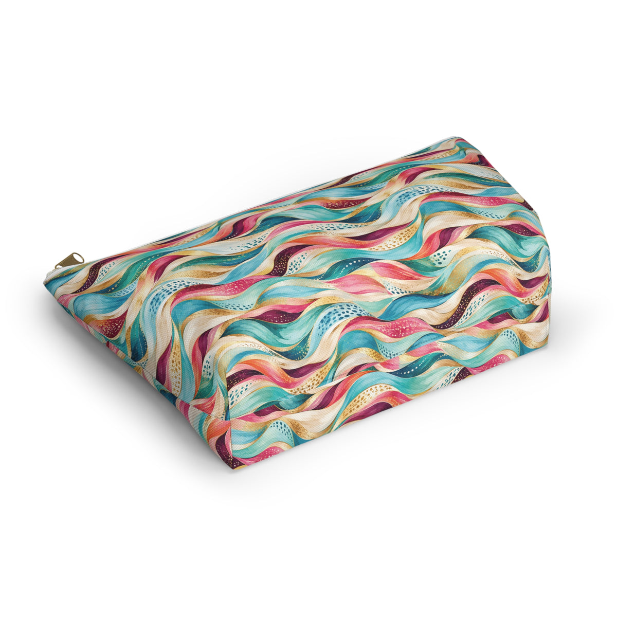 Wavy Rainbow Accessory Pouch – T-Bottom Cosmetic & Travel Organizer