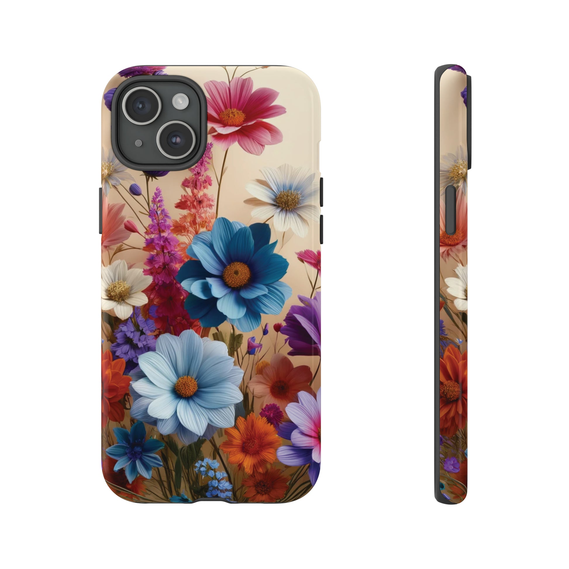 Best Phone Case Floral 3D Illusion Luxury Tough Case Floral Elegant Durable Stylish for Modern Devices iPhone 15, Samsung iPhone Samsung Accessory Gift for Her.
