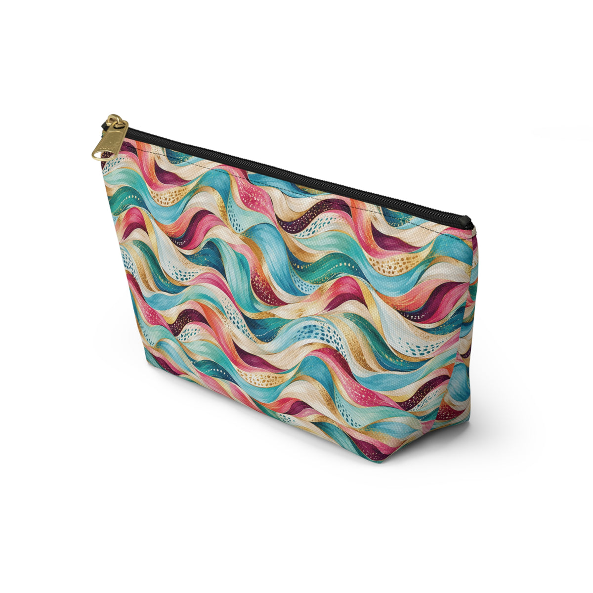 Wavy Rainbow Accessory Pouch – T-Bottom Cosmetic & Travel Organizer