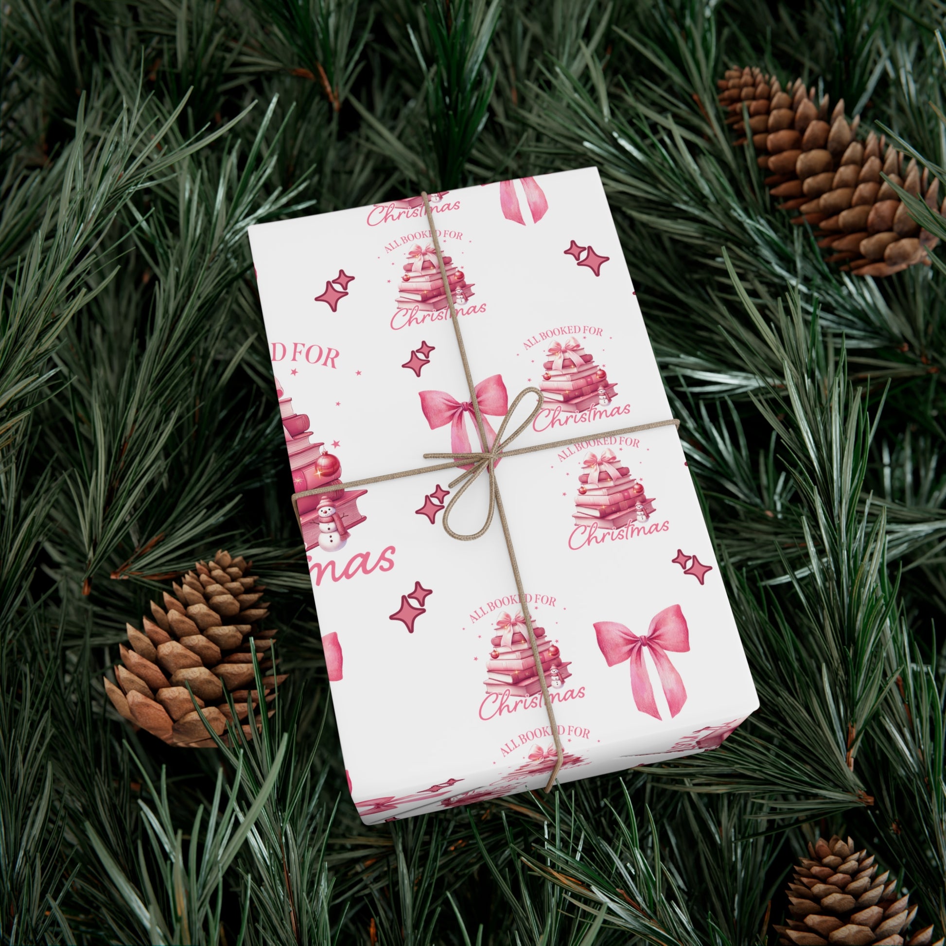 All Booked for Christmas Pink Books & Bows Holiday Edition Perfect for Book Lovers! Celebrate the Joy of Reading with Festive Charm in This Limited Christmas Collection Premium Quality - MRSBYVALLE