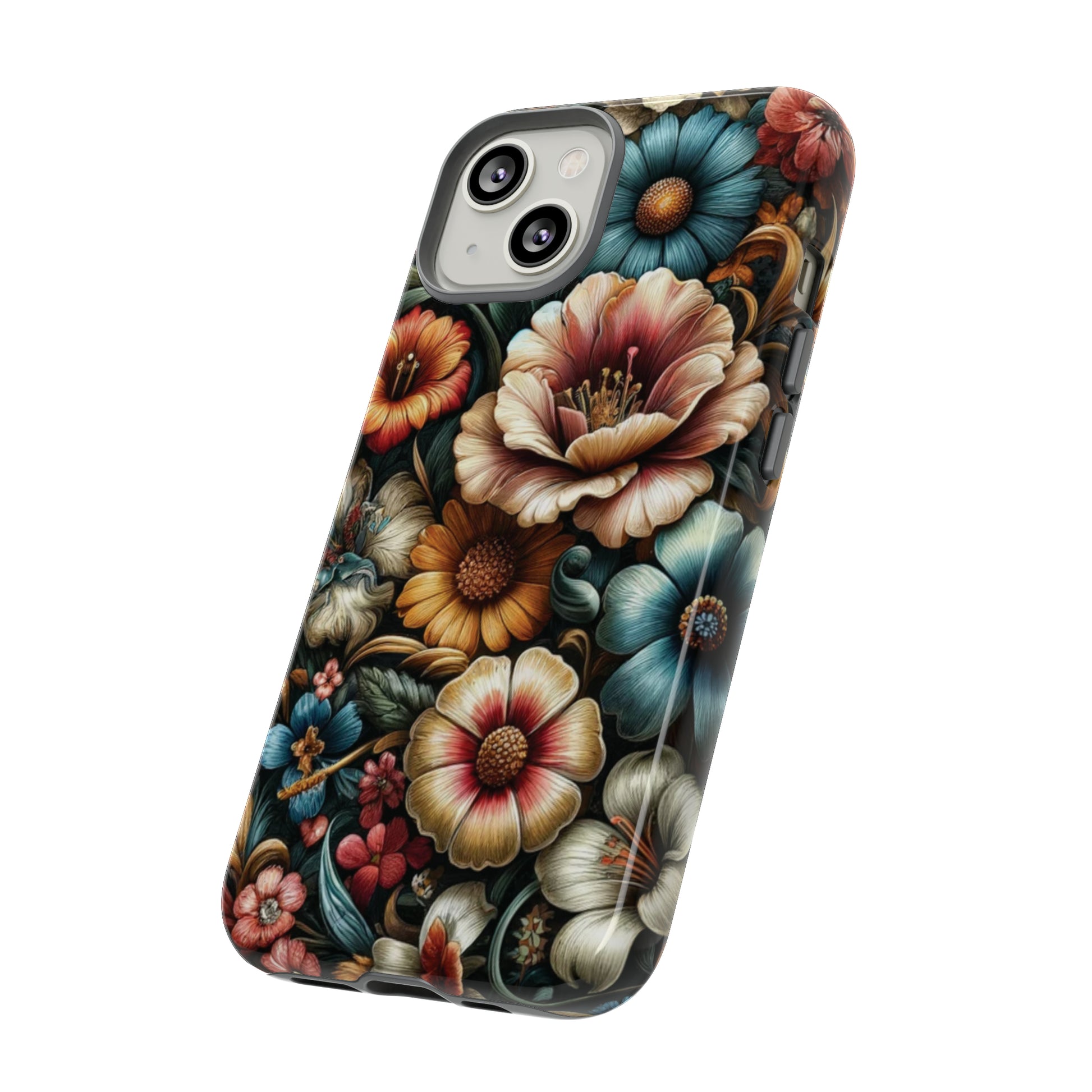 Pastel Floral Design Luxury Phone Tough Case Floral Elegant Durable Stylish for Modern Devices iPhone 15, Samsung iPhone Samsung Accessory Gift for Her.