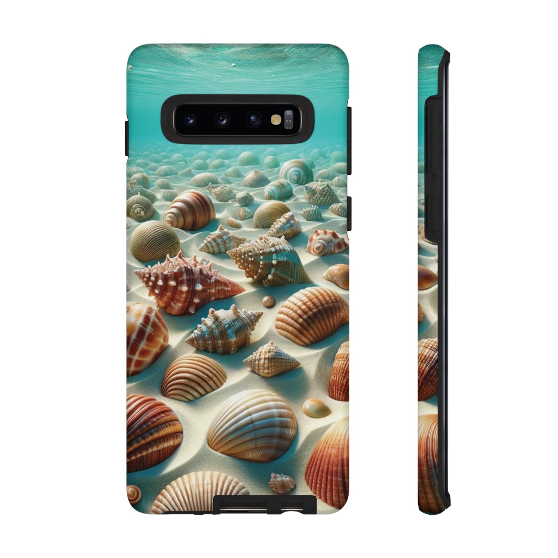 Plush Ocean Bliss Turquoise Seashell Ocean Beach View Protective Phone Case Gift for Her Phone 15, Samsung iPhone Samsung Gift for Her Case iPhone 15, Samsung iPhone Samsung Accessory Gift for Her.