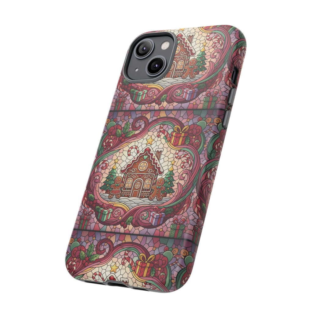 iPhone Case 17, 16  Gingerbread Stained Glass Tough Case Samsung perfect phone case