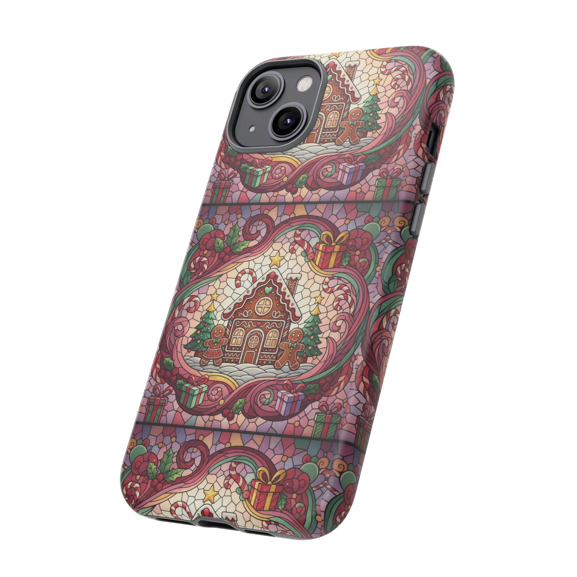 iPhone Case 17, 16  Gingerbread Stained Glass Tough Case Samsung perfect phone case
