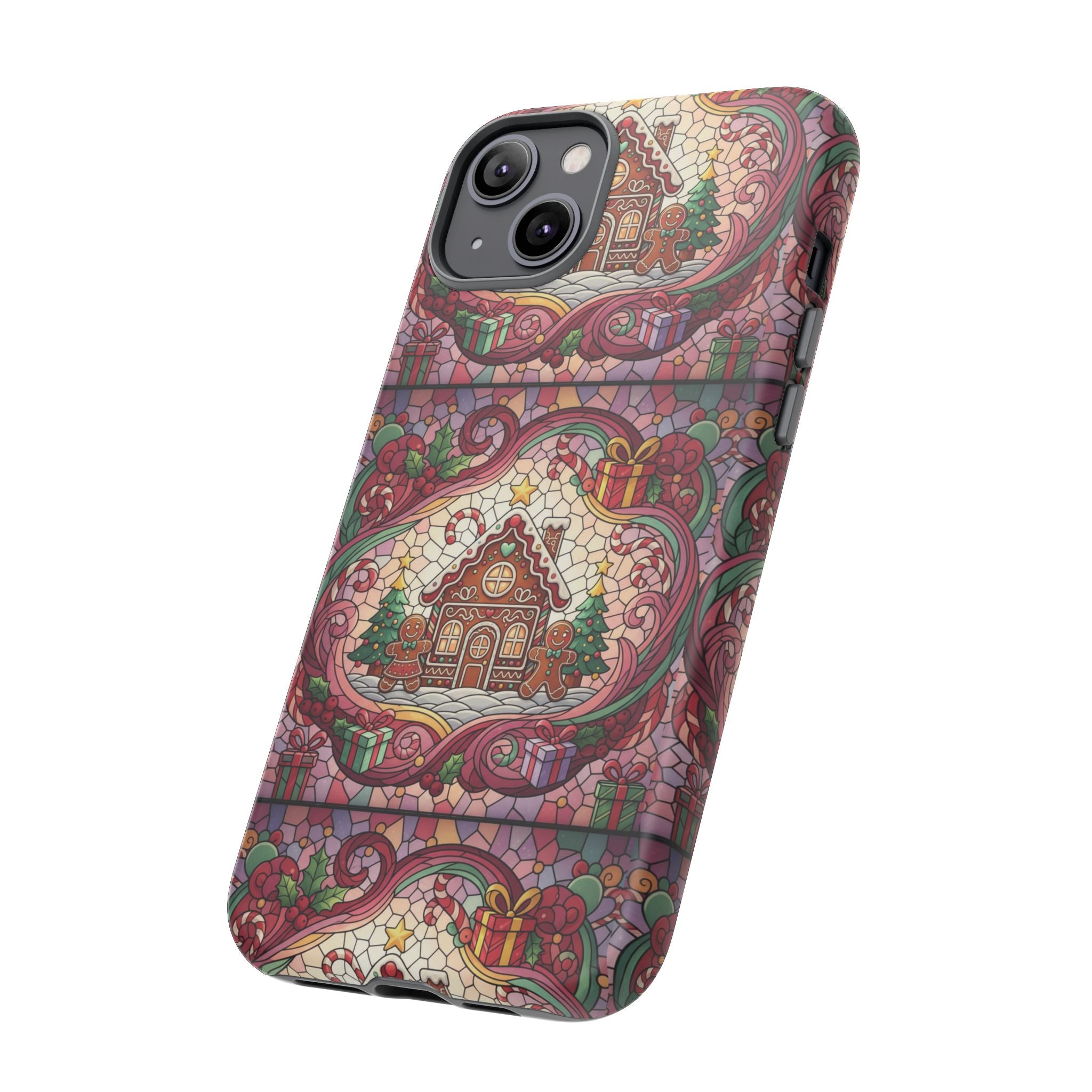 iPhone Case 17, 16  Gingerbread Stained Glass Tough Case Samsung perfect phone case