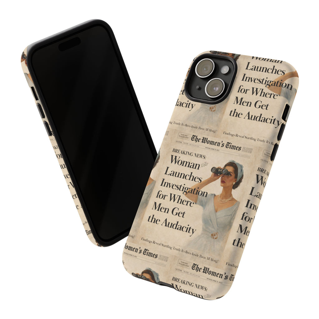 Funny Vintage Sarcastic Women Phone Case | Retro Sarcasm Text Design