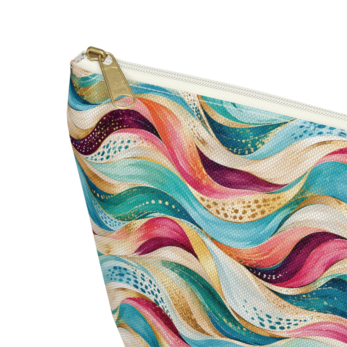 Wavy Rainbow Accessory Pouch – T-Bottom Cosmetic & Travel Organizer