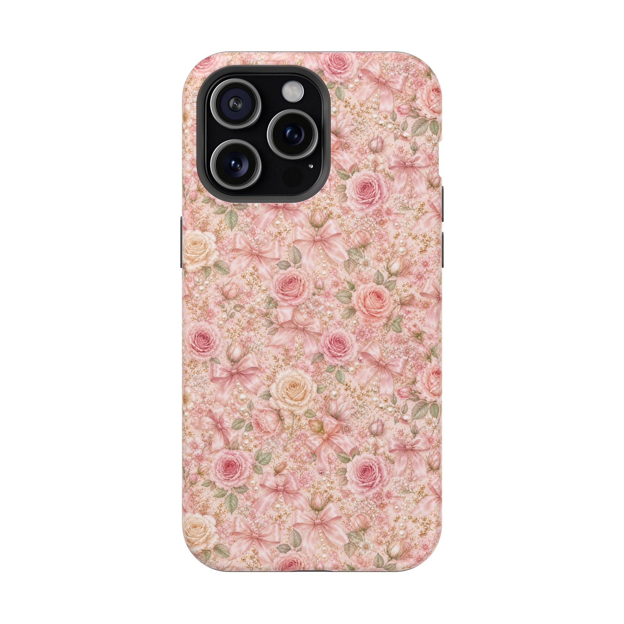 Floral Rose Pattern Magnetic Impact-Resistant Phone Case iPhone and Samsung
