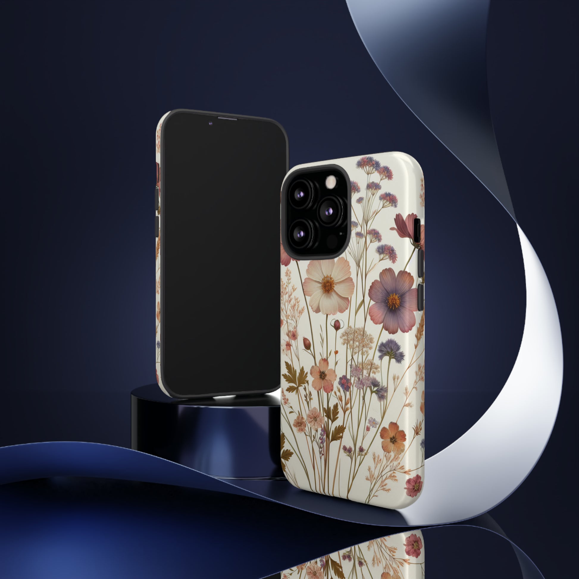 Wildflower Boho Luxury Phone Tough Case Floral Elegant Durable Stylish for Modern Devices iPhone 15, Samsung iPhone Samsung Accessory Gift for Her.