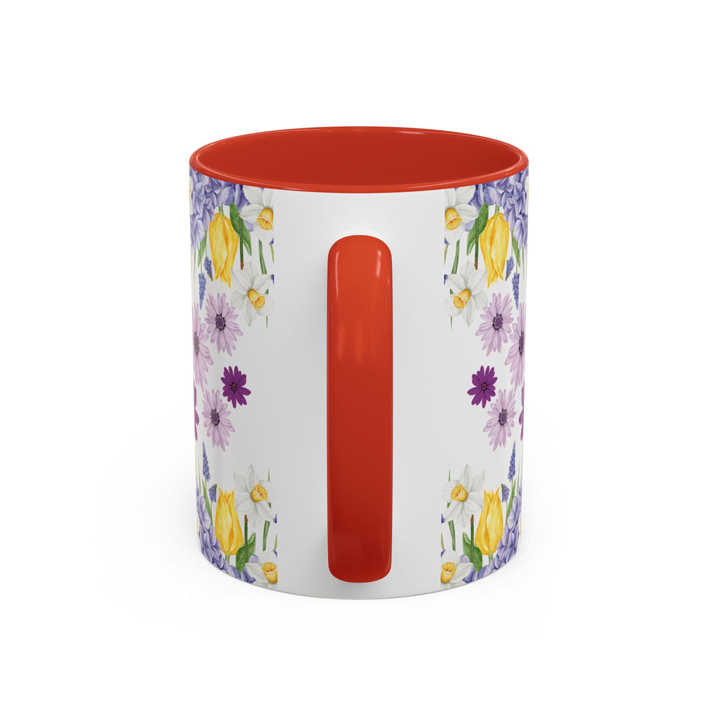 Botanical Floral Mug  Lavender & Yellow Flowers, Ceramic 11oz & 15oz Cup, Ideal Gift for Coffee Lovers, Mother's Day, or Cozy Spring Mornings